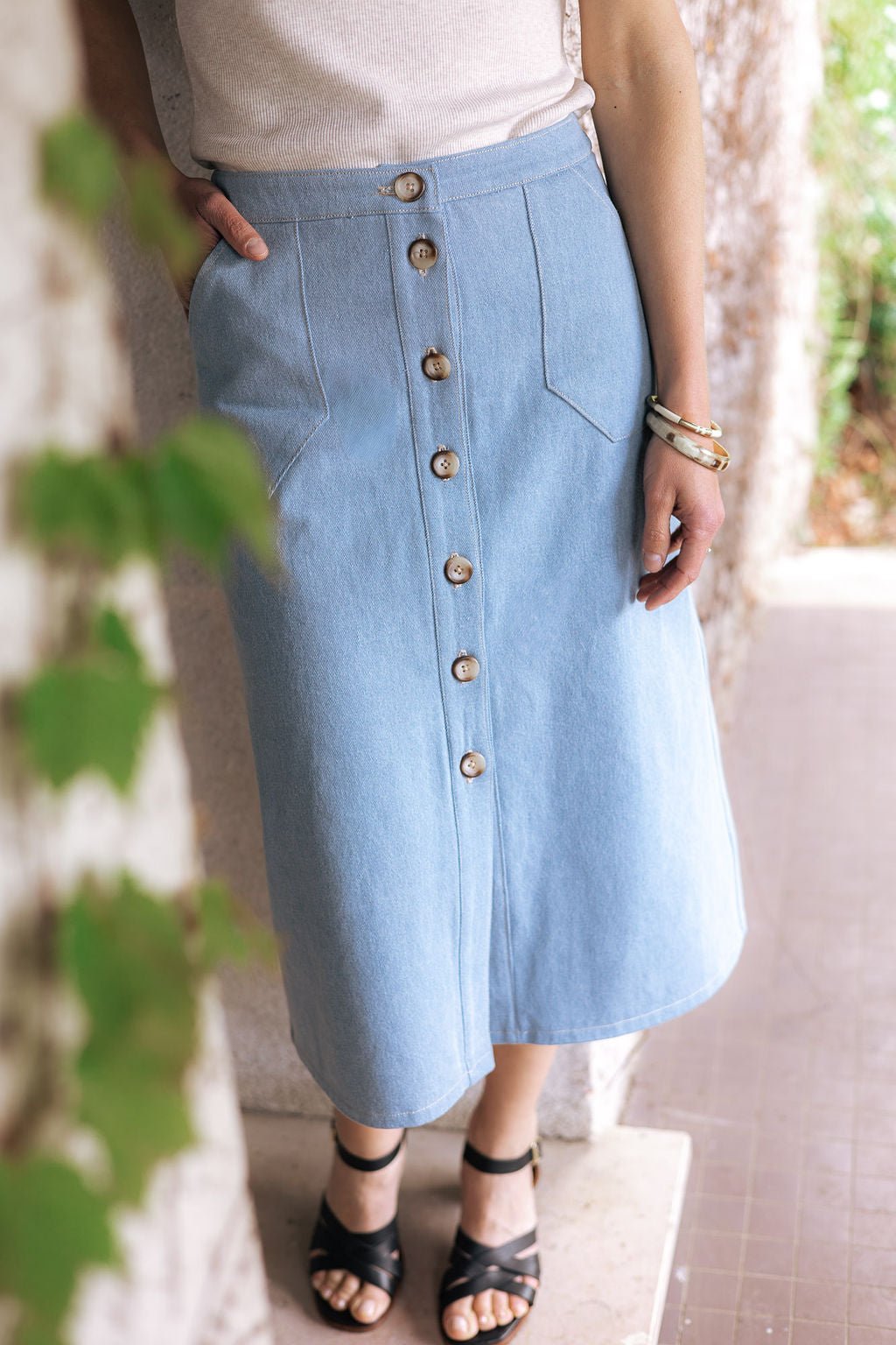 Joli Kit Couture - Jupe Norah denim clair - Joli Lab