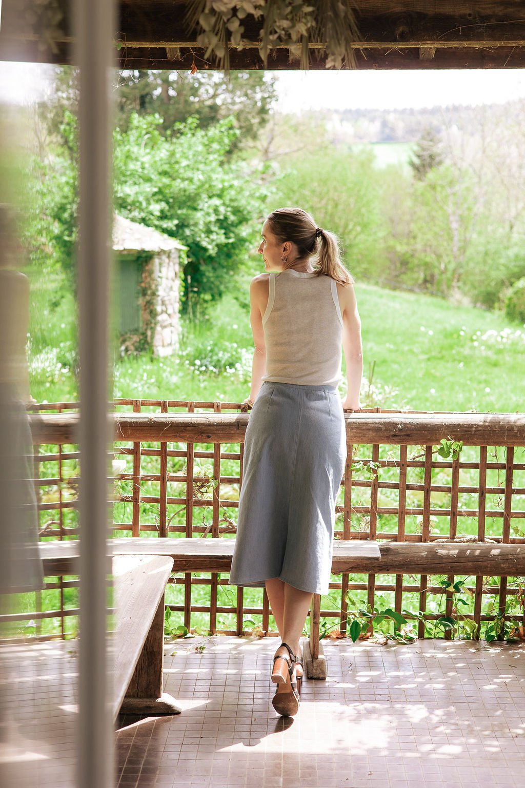 Joli Kit Couture - Jupe Norah denim clair - Joli Lab