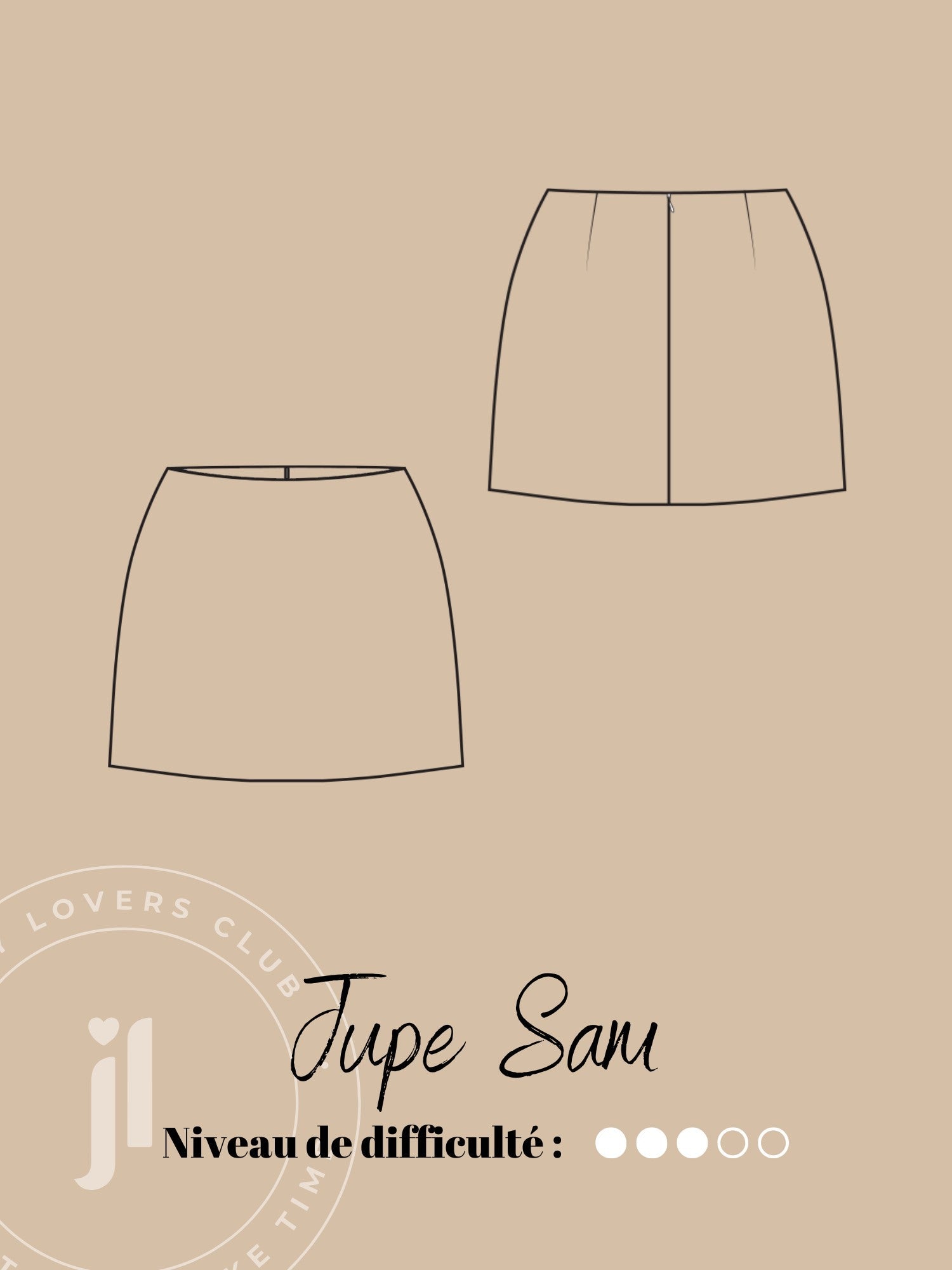 Joli Kit Couture - Jupe Sam brodée - Joli Lab