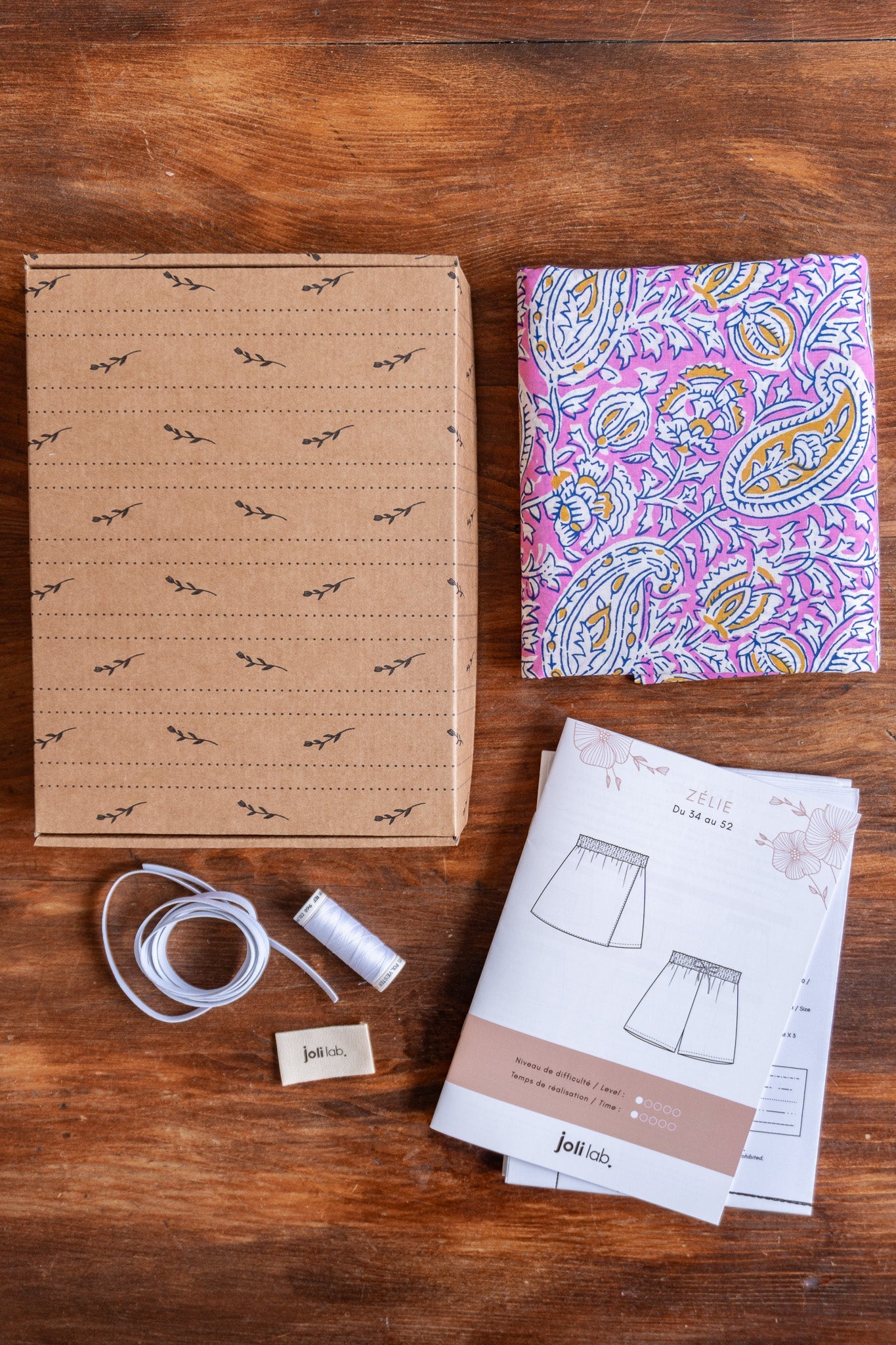 Joli Kit Couture - Jupe-short Zélie coton indien - Joli Lab