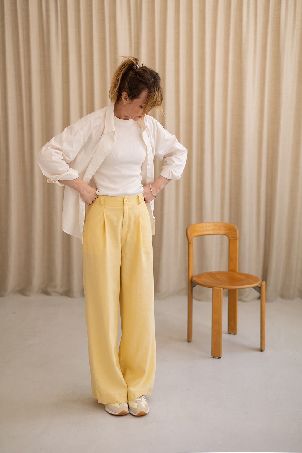 Joli Kit Couture - Pantalon Gaïa jaune pâle - Joli Lab