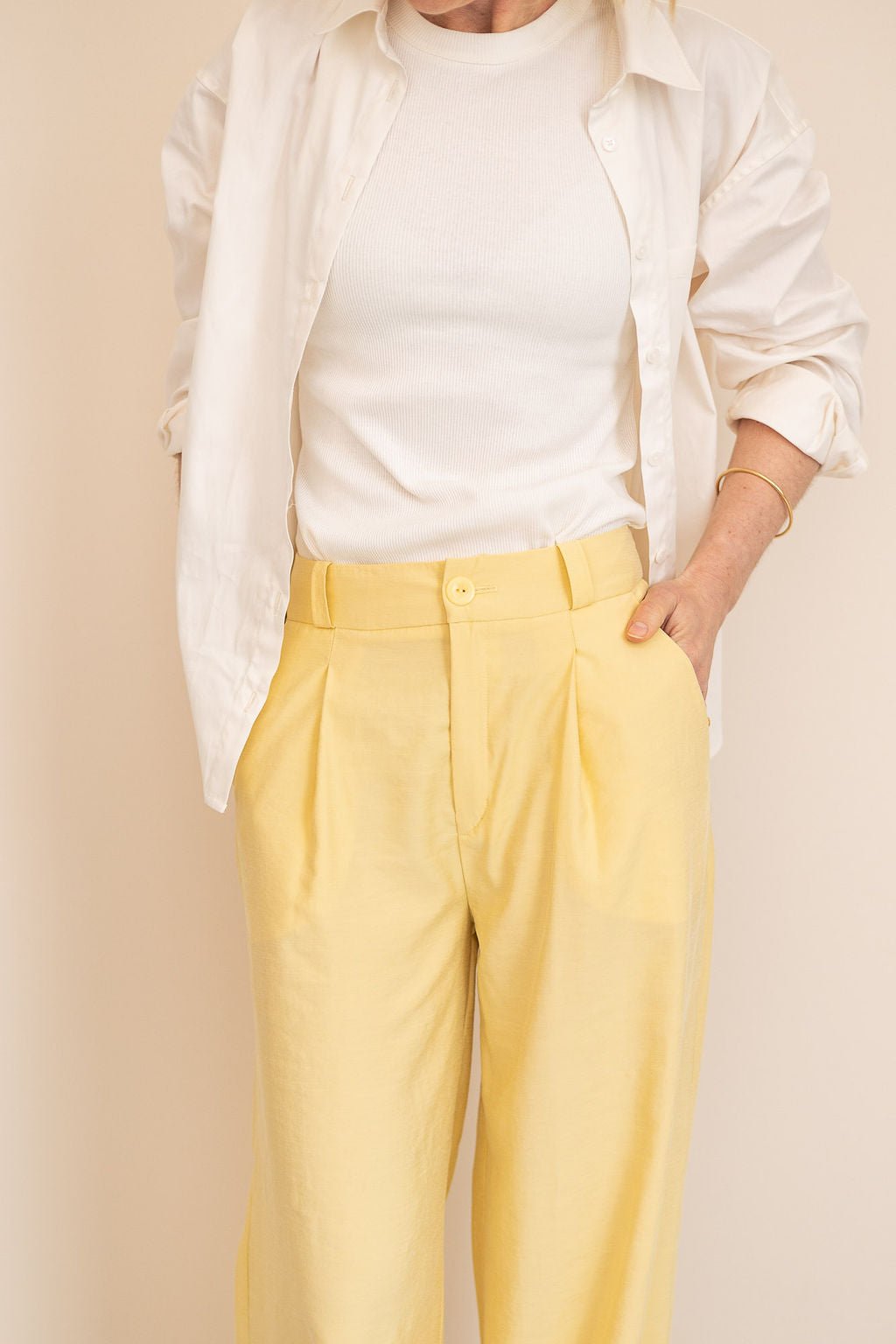 Joli Kit Couture - Pantalon Gaïa jaune pâle - Joli Lab