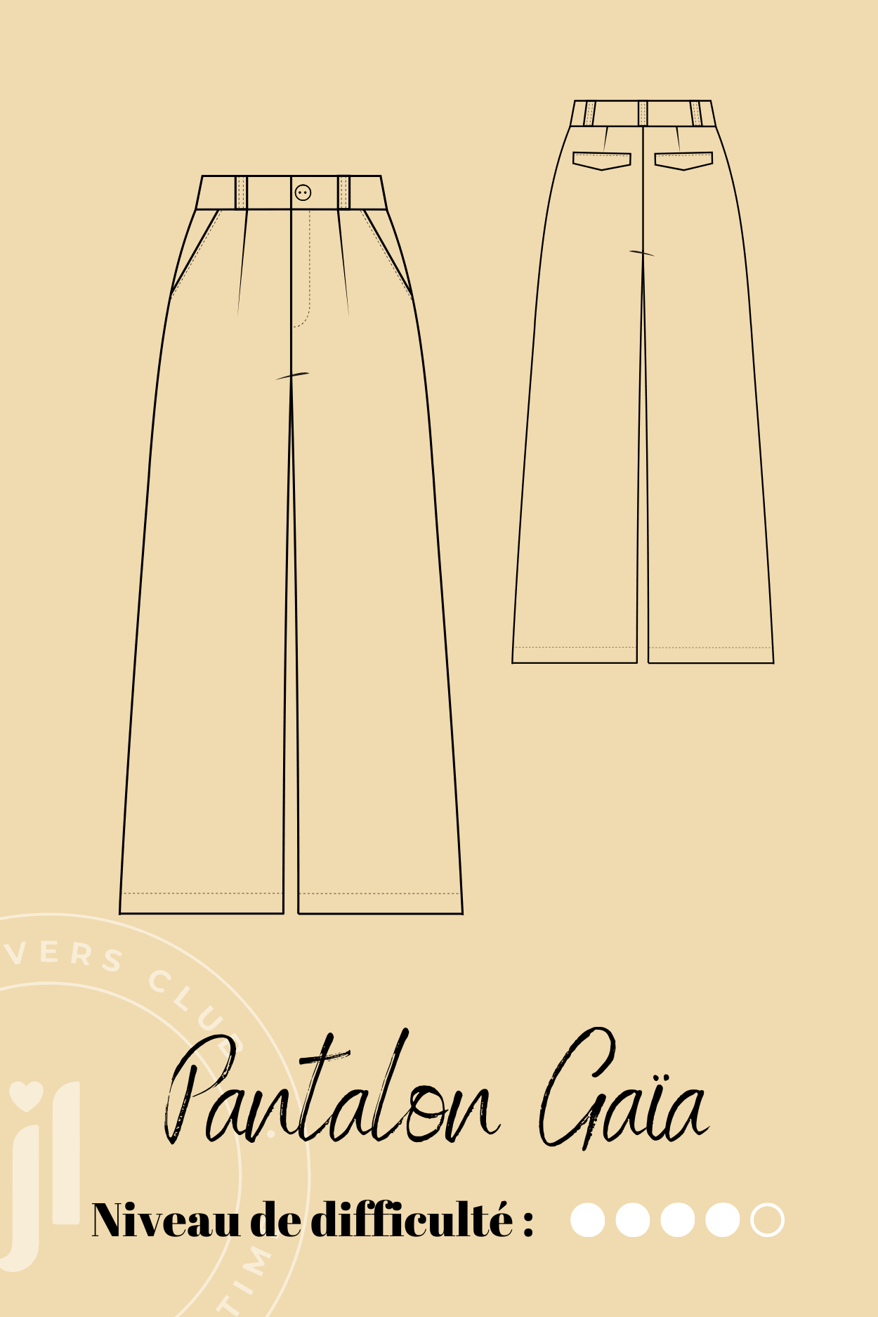 Joli Kit Couture - Pantalon Gaïa jaune pâle - Joli Lab