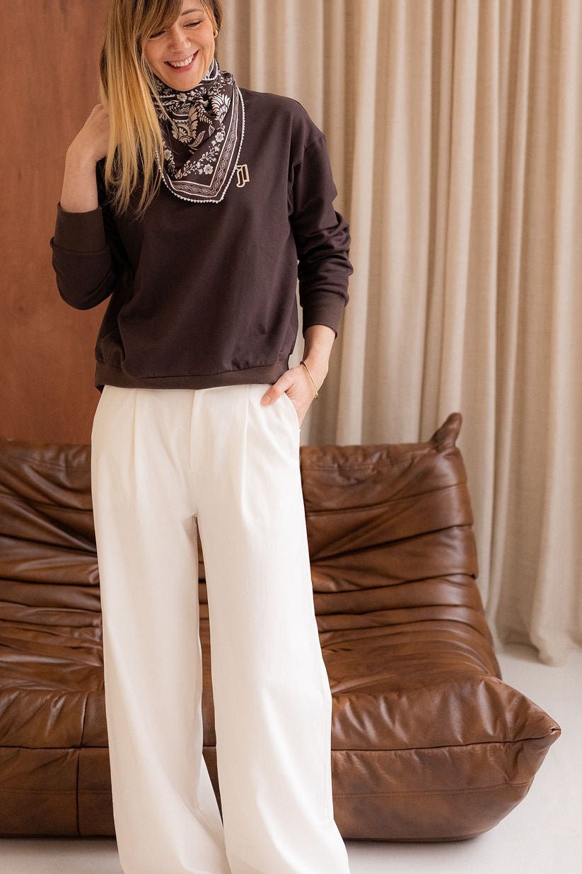 Joli Kit Couture - Pantalon Gaïa twill blanc cassé - Joli Lab