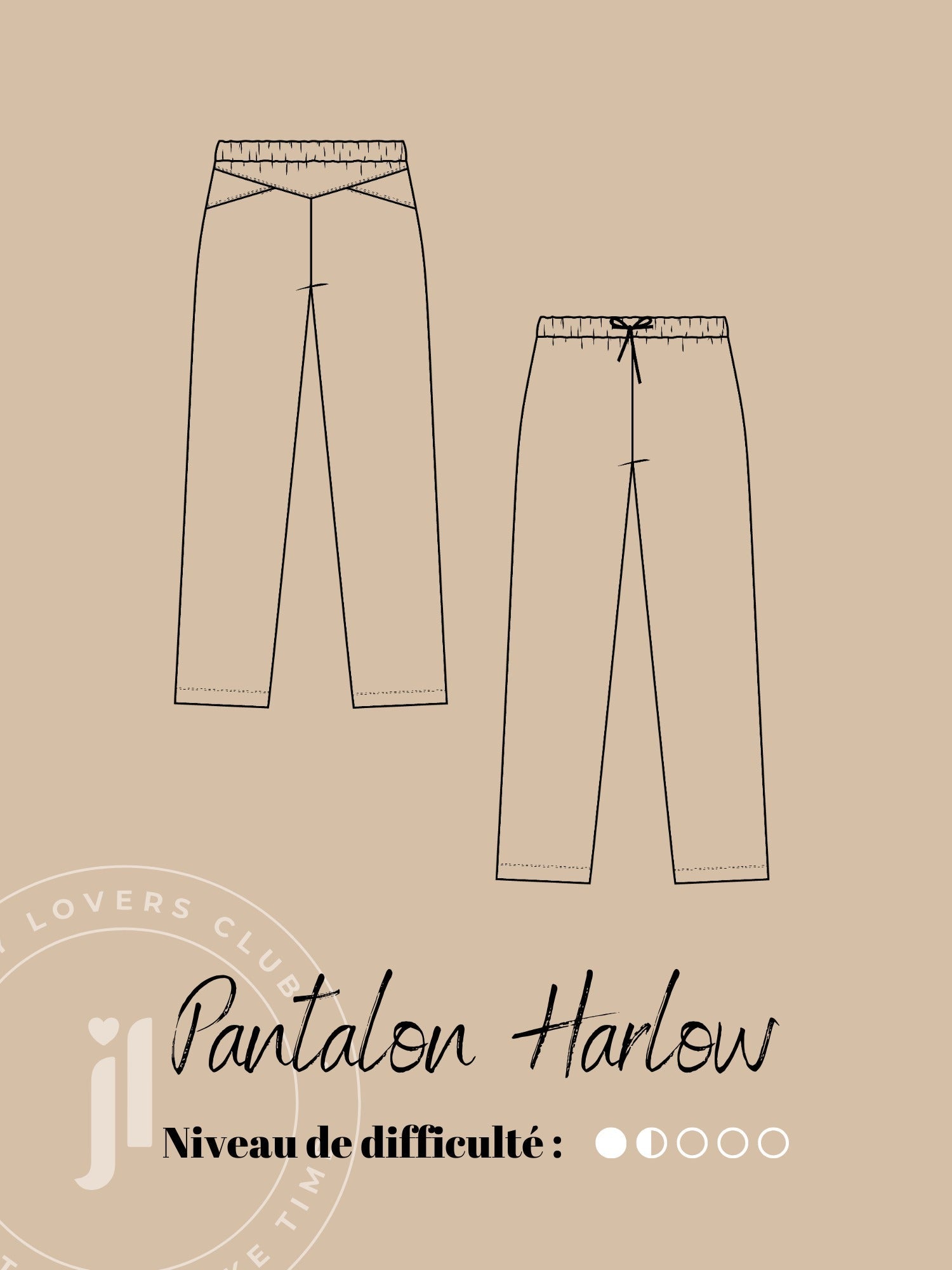 Joli Kit Couture - Pantalon Harlow velours bordeaux - Joli Lab