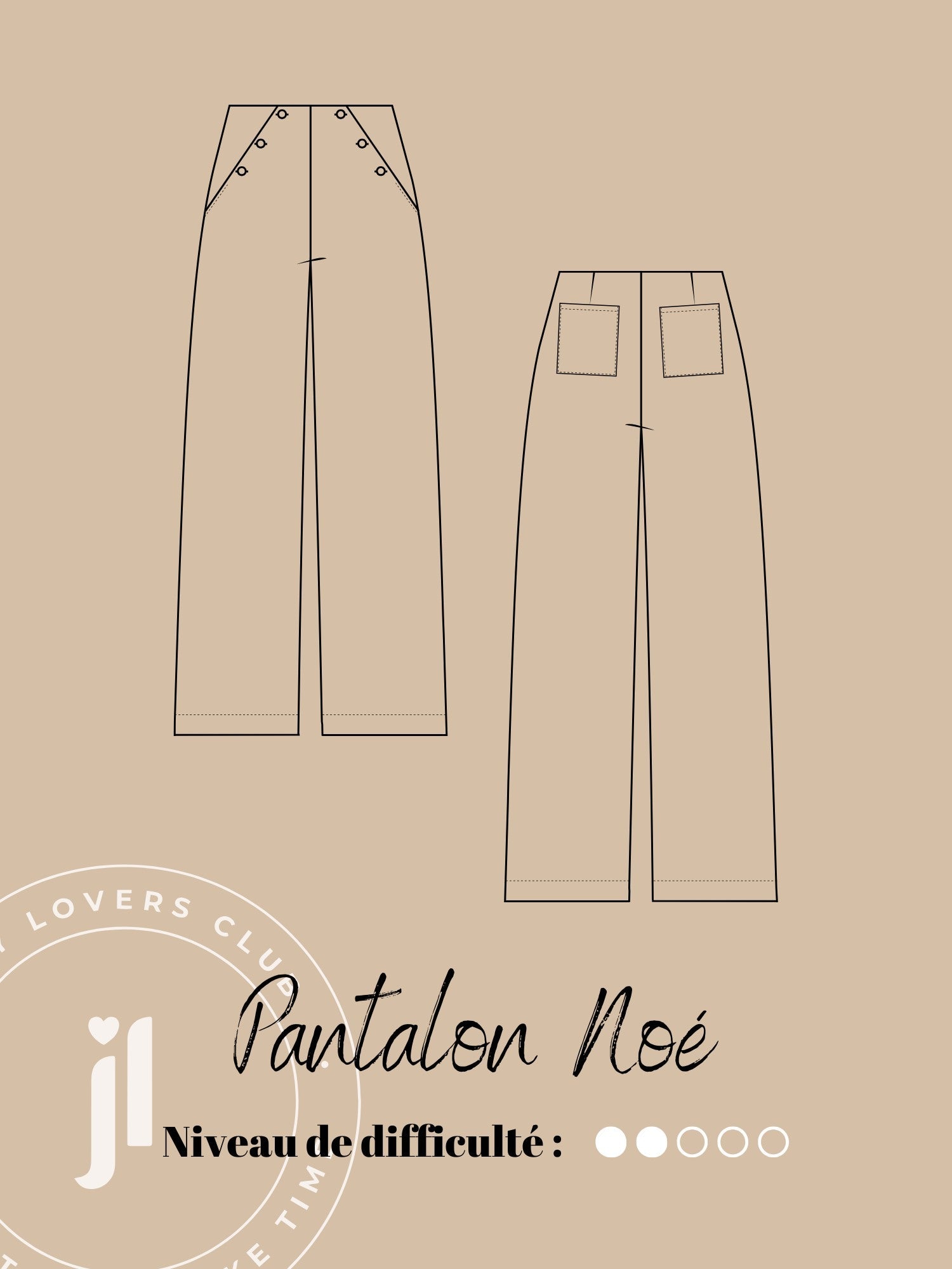Joli Kit Couture - Pantalon Noé denim écru - Joli Lab