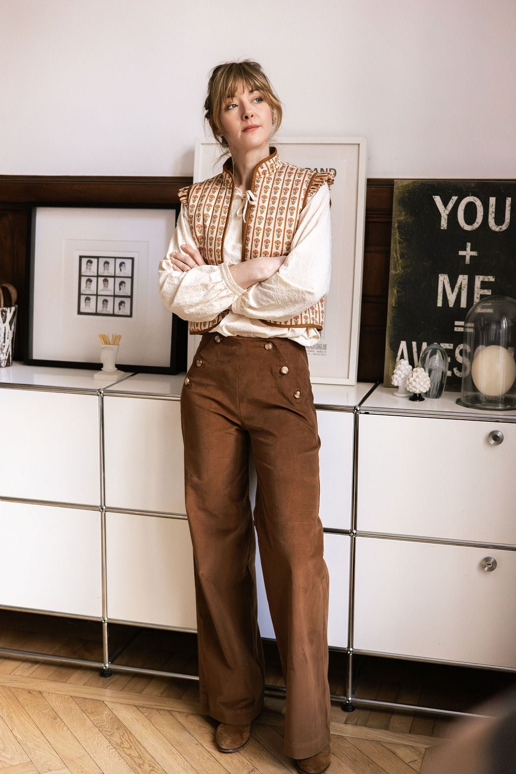 Joli Kit Couture - Pantalon Noé velours caramel - Joli Lab