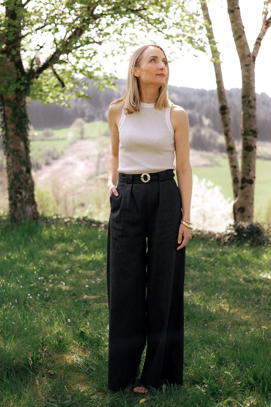 Joli Kit Couture - Pantalon Rafaël lin noir - Joli Lab