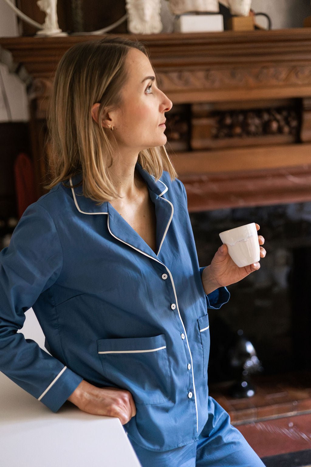 Joli Kit Couture - pyjama Darcy bleu vintage - Joli Lab