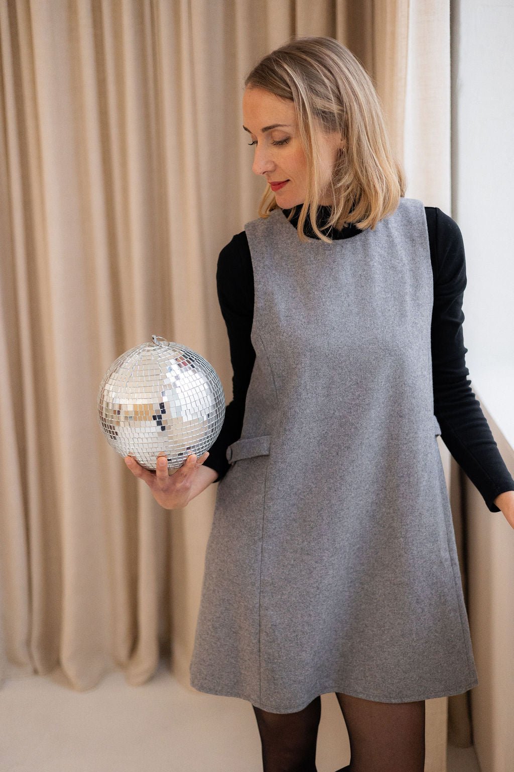 Joli Kit Couture - Robe Alice lainage gris - Joli Lab