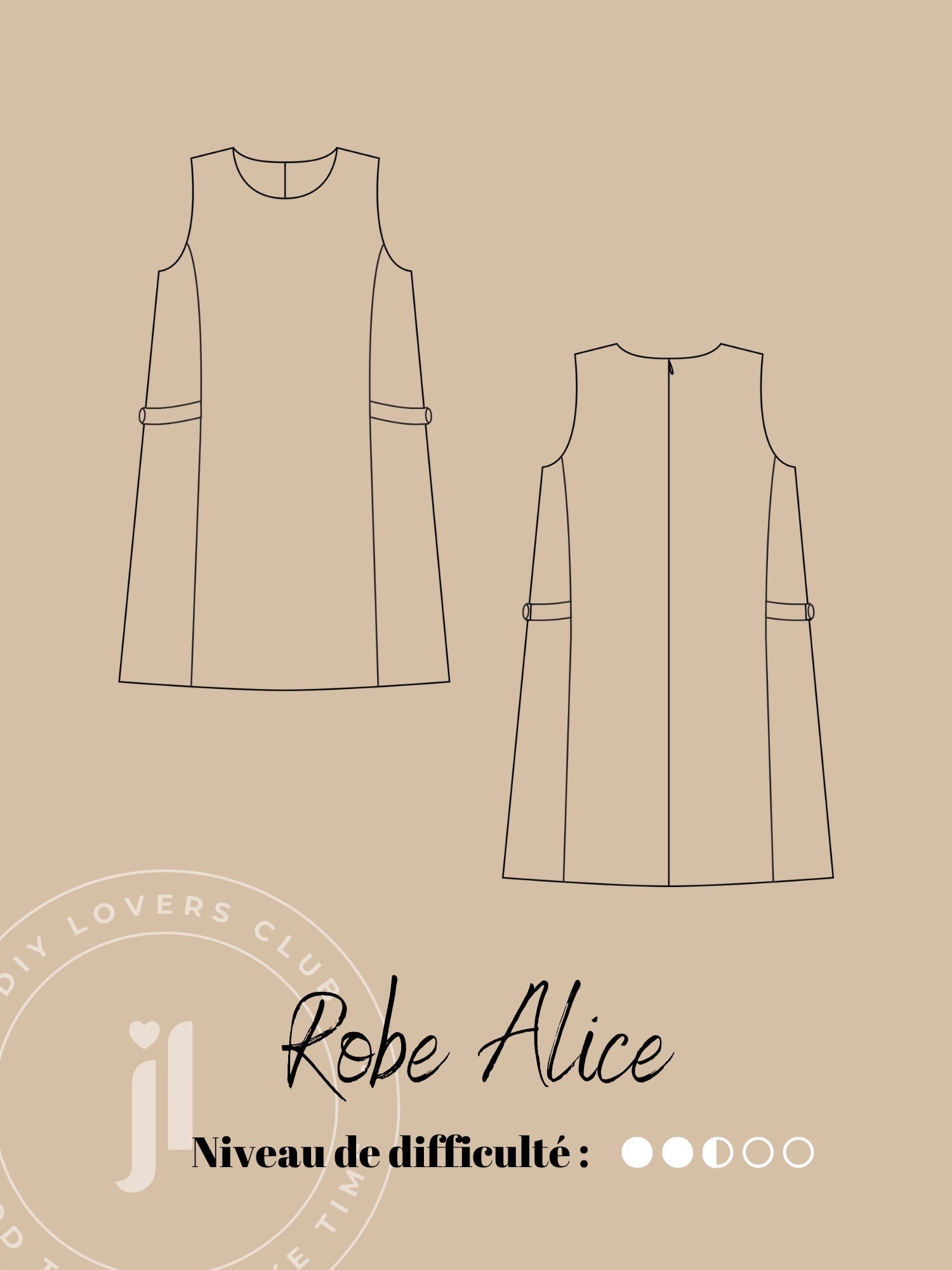 Joli Kit Couture - Robe Alice Milano mocha - Joli Lab