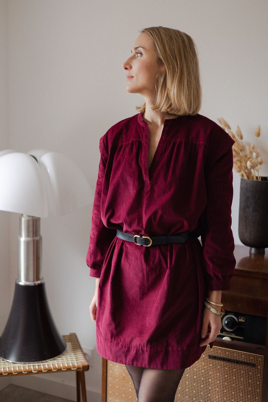 Joli Kit Couture - Robe Amy velours bordeaux - Joli Lab