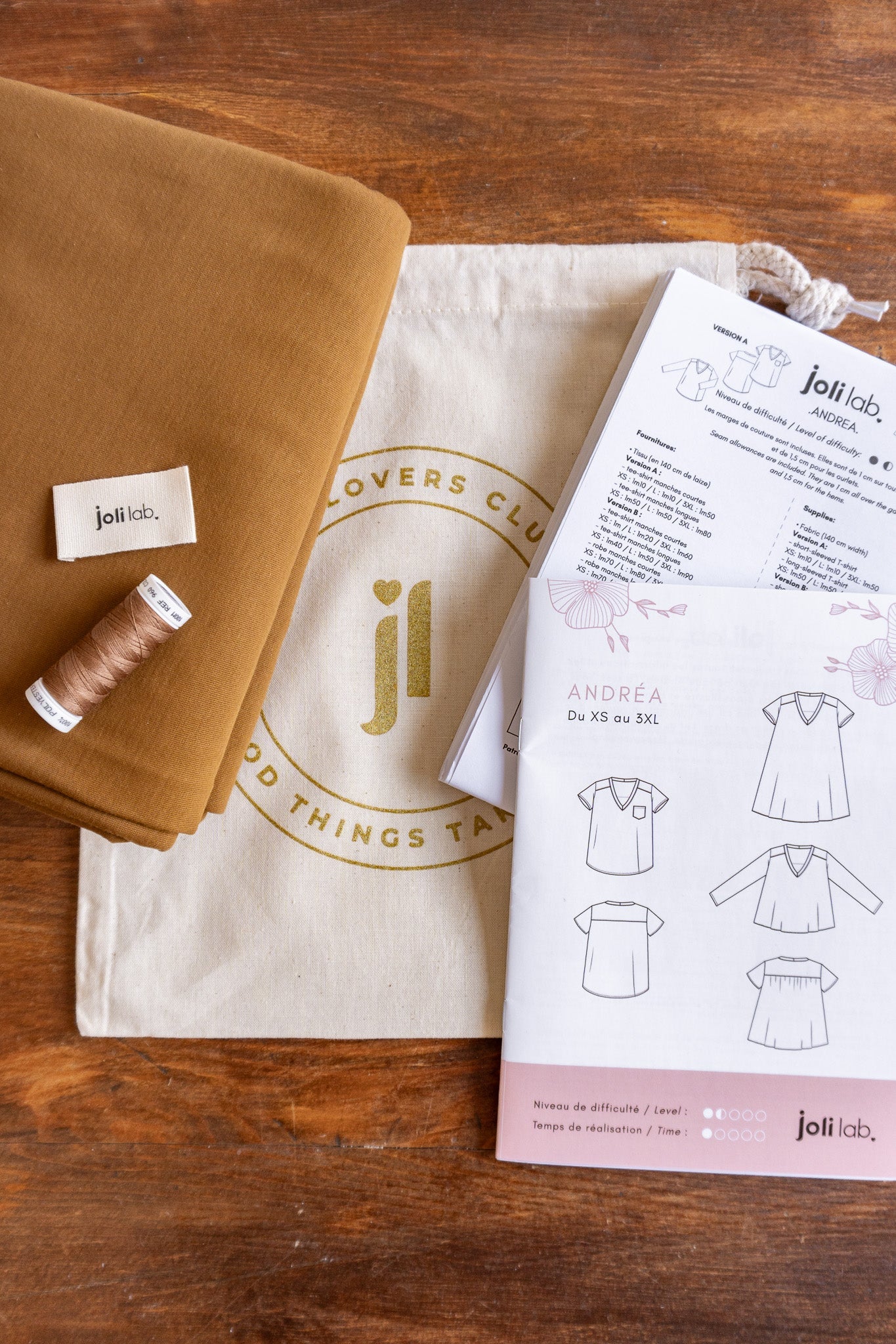 Joli Kit Couture - Robe Andréa bronze - Joli Lab