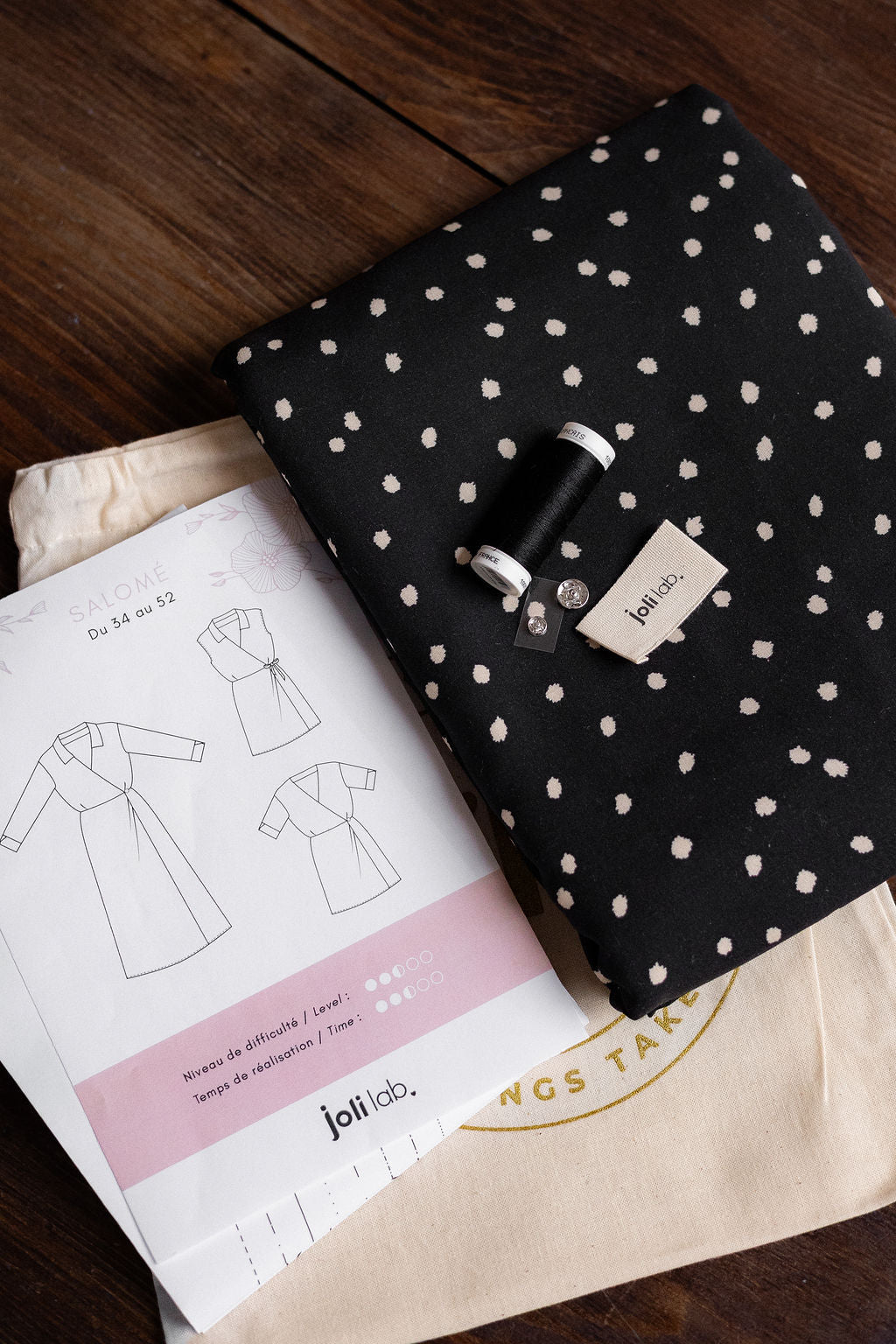 Joli Kit Couture - Robe Salomé à pois - Joli Lab