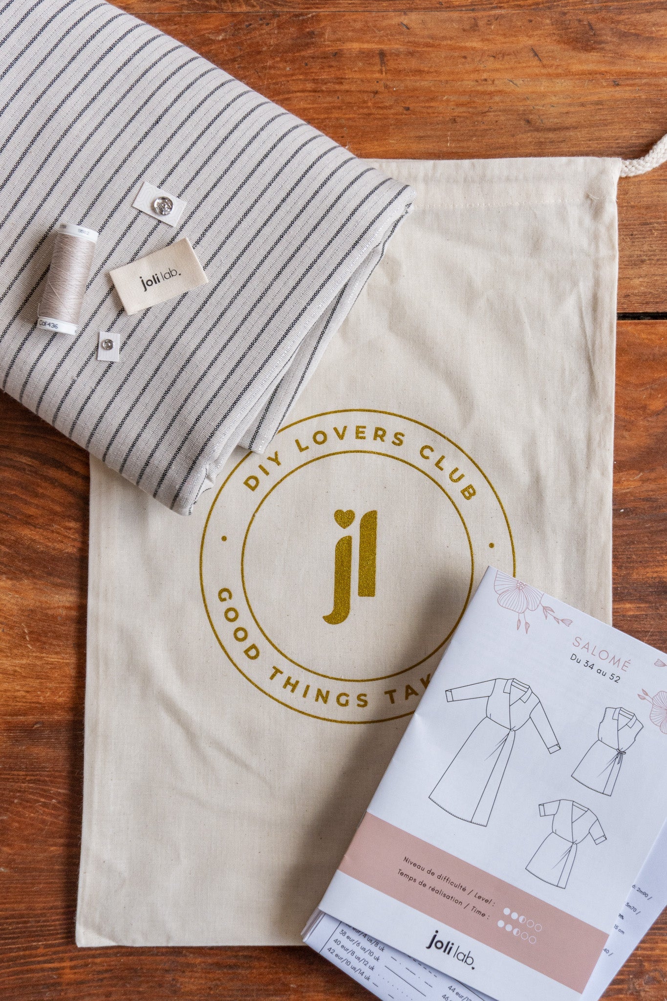 Joli Kit Couture - Robe Salomé rayée - Joli Lab