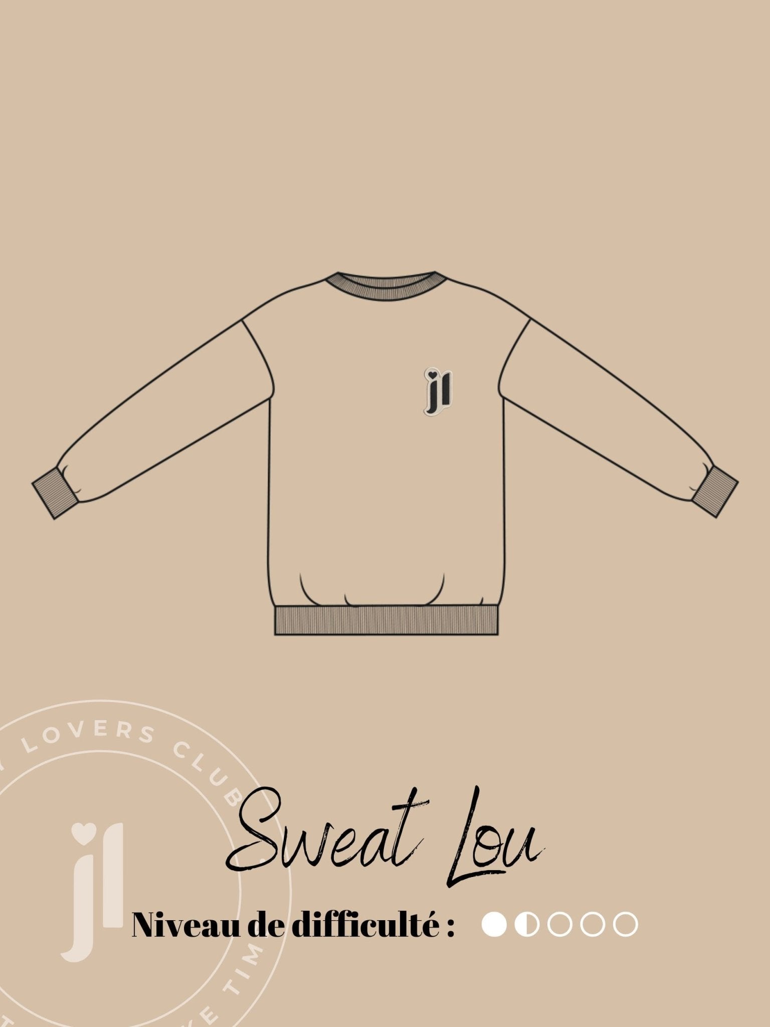 Joli Kit Couture - Sweat Lou bordeaux - Joli Lab