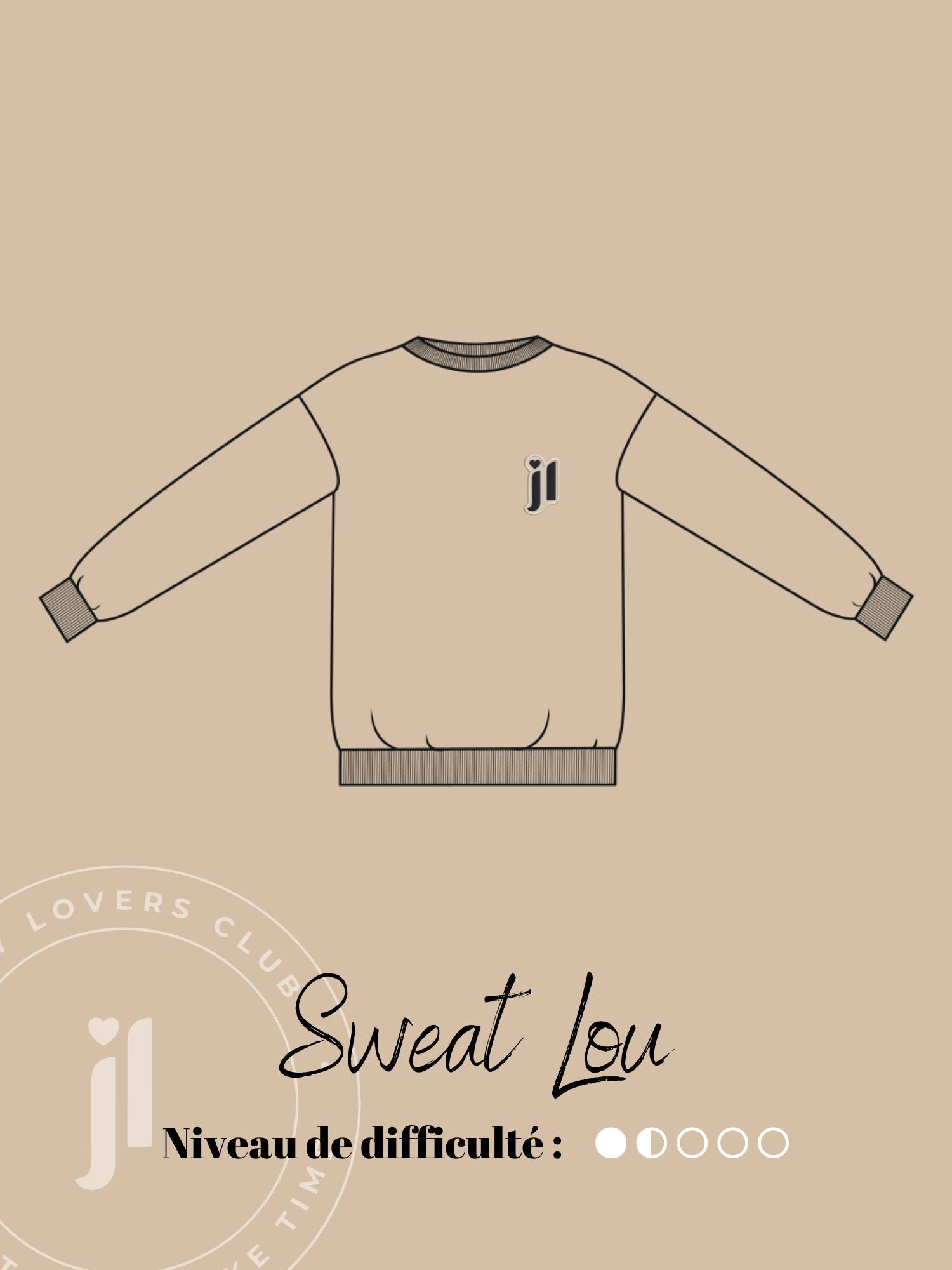 Joli Kit Couture - Sweat Lou chocolat - Joli Lab