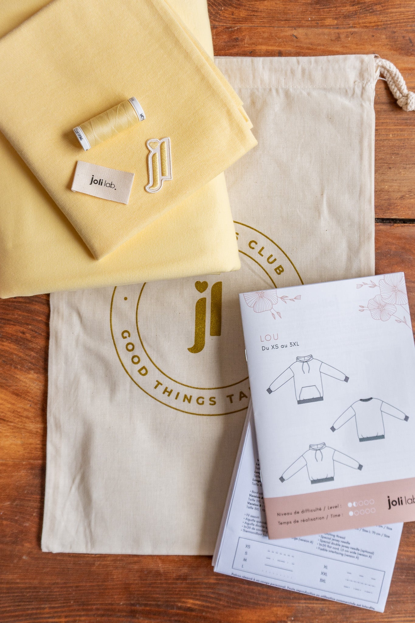 Joli Kit Couture - Sweat Lou jaune pâle - Joli Lab