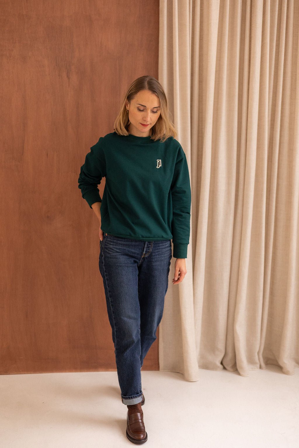 Joli Kit Couture - Sweat Lou vert forêt - Joli Lab