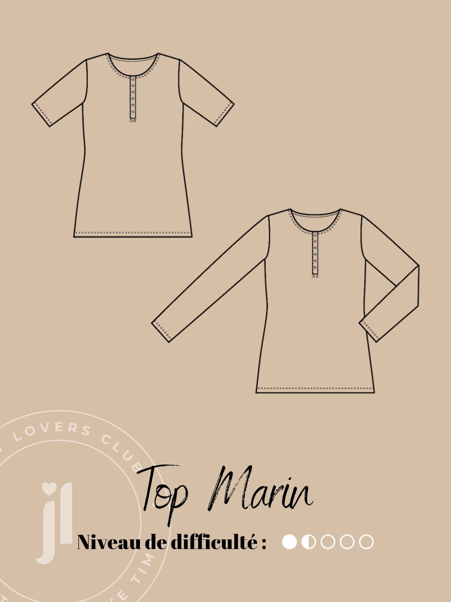 Joli Kit Couture - T-shirt Marin imprimé - Joli Lab
