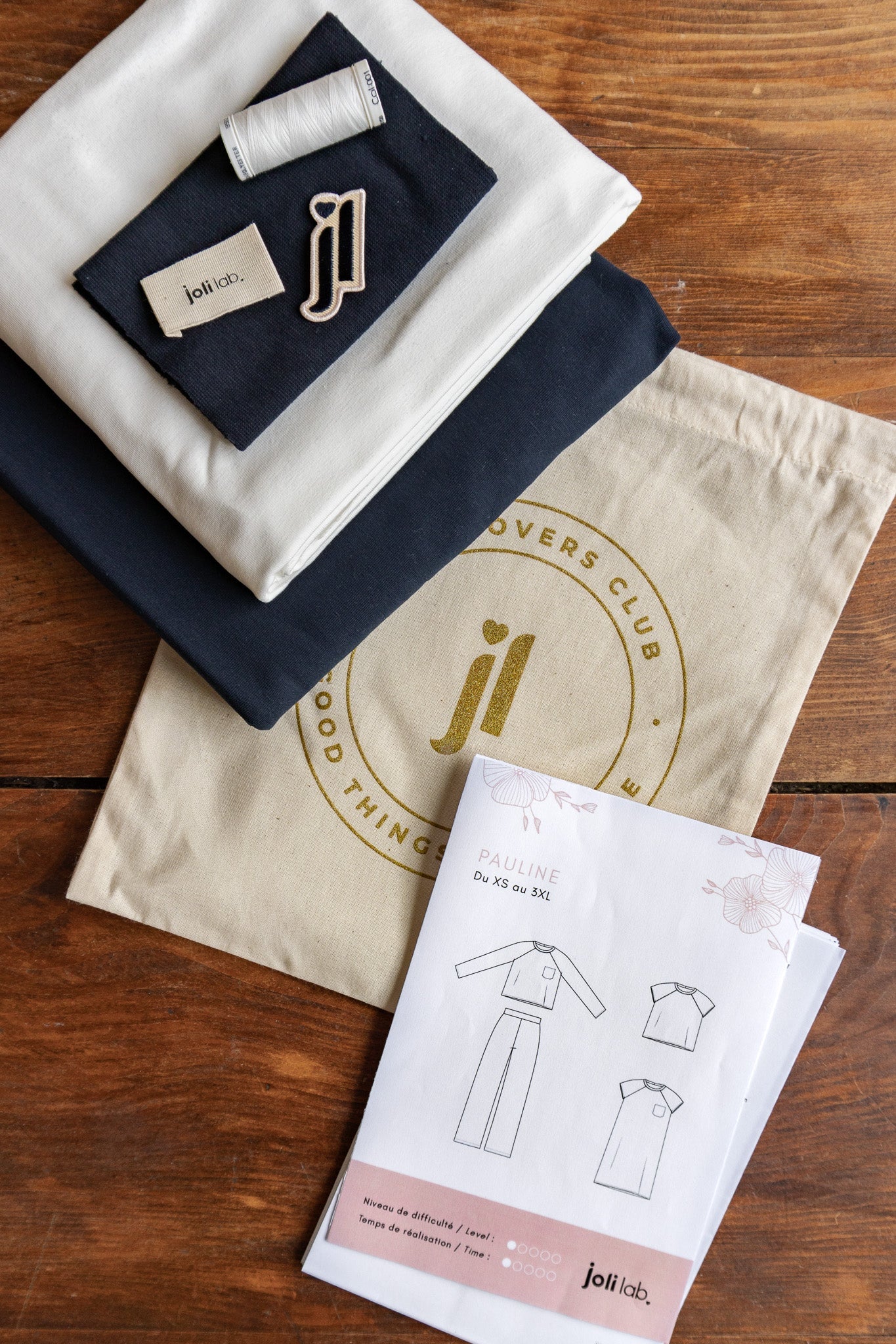 Joli Kit Couture - T-shirt Pauline marine - Joli Lab