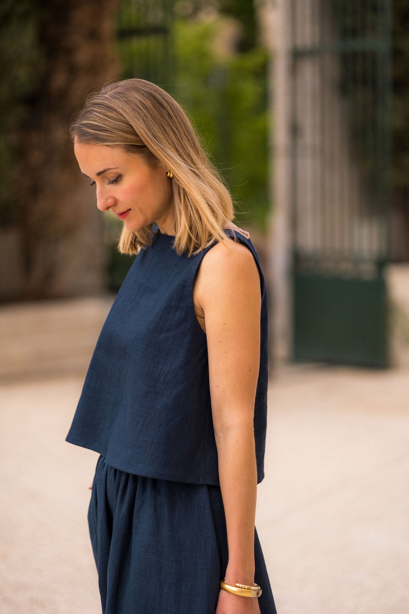 Joli Kit Couture - Top Iris lin marine - Joli Lab