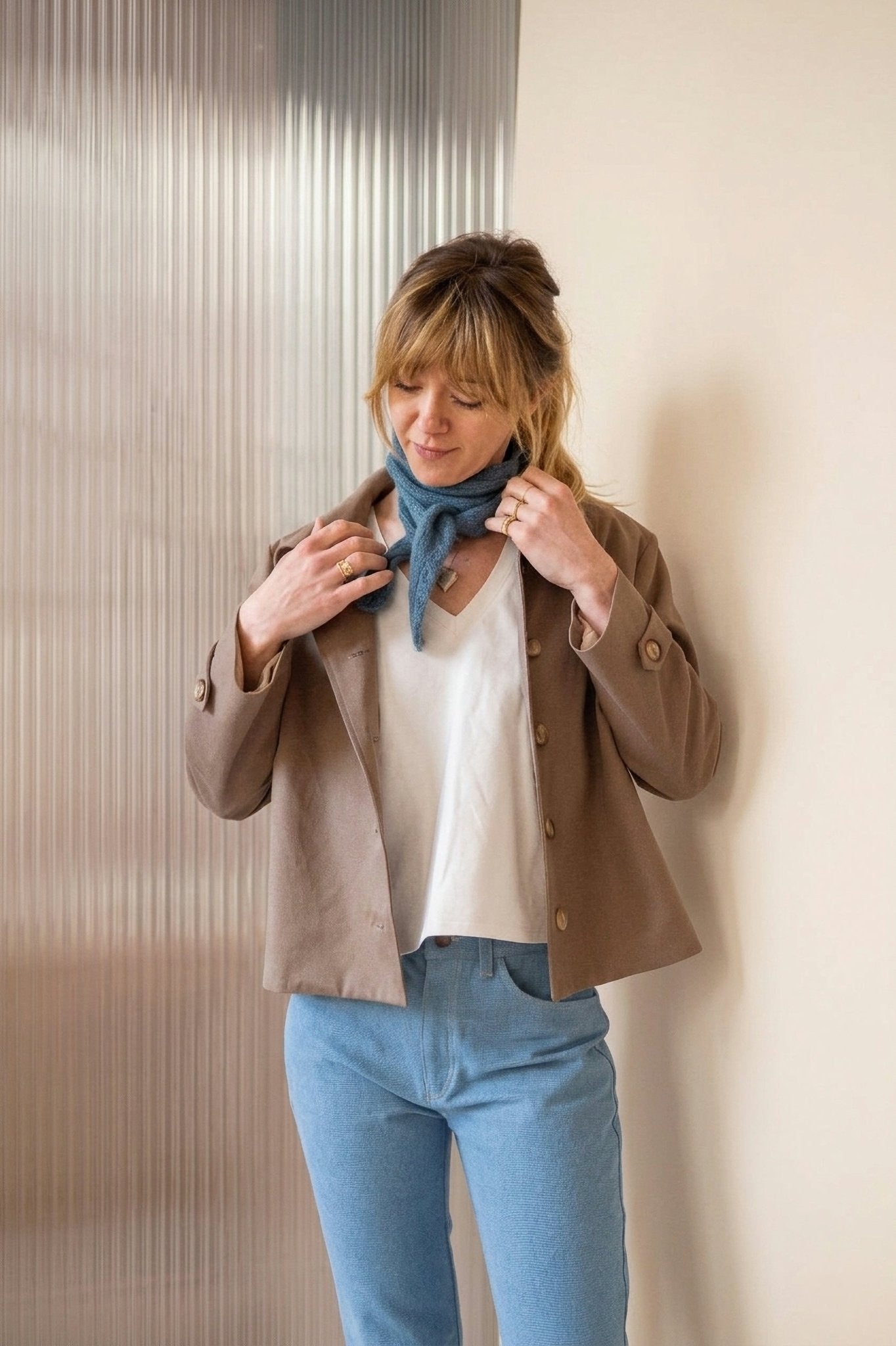 Joli Kit Couture - Trench Simone court marron glacé - Joli Lab