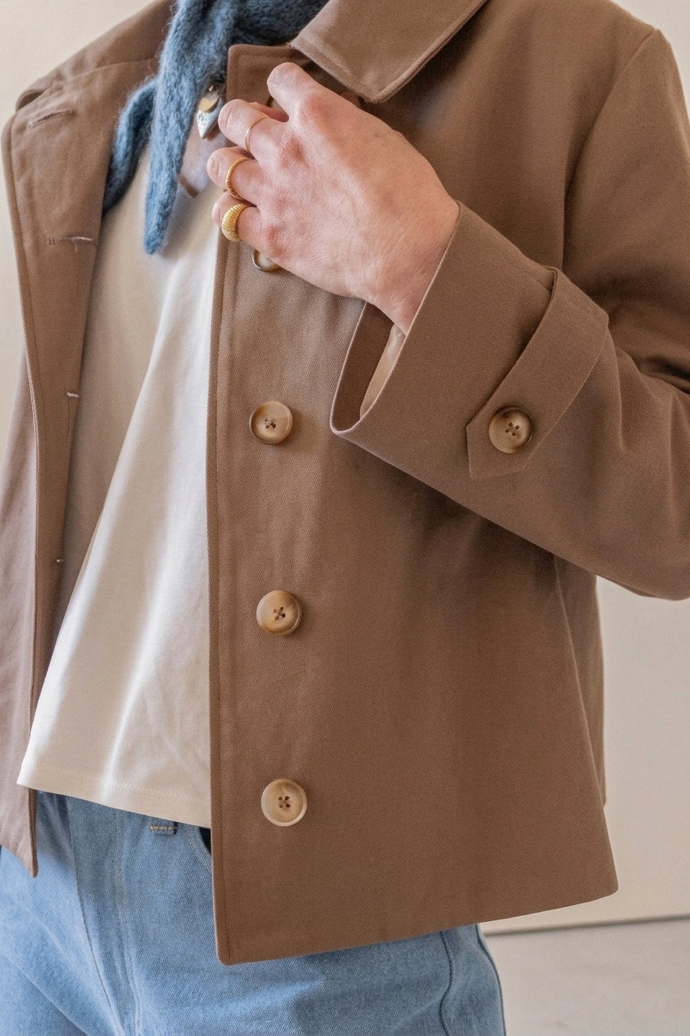 Joli Kit Couture - Trench Simone court marron glacé - Joli Lab