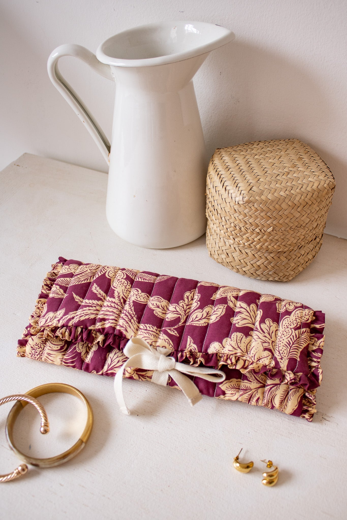Joli Kit Couture - Trousse Izïa imprimé Hana lie de vin - Joli Lab