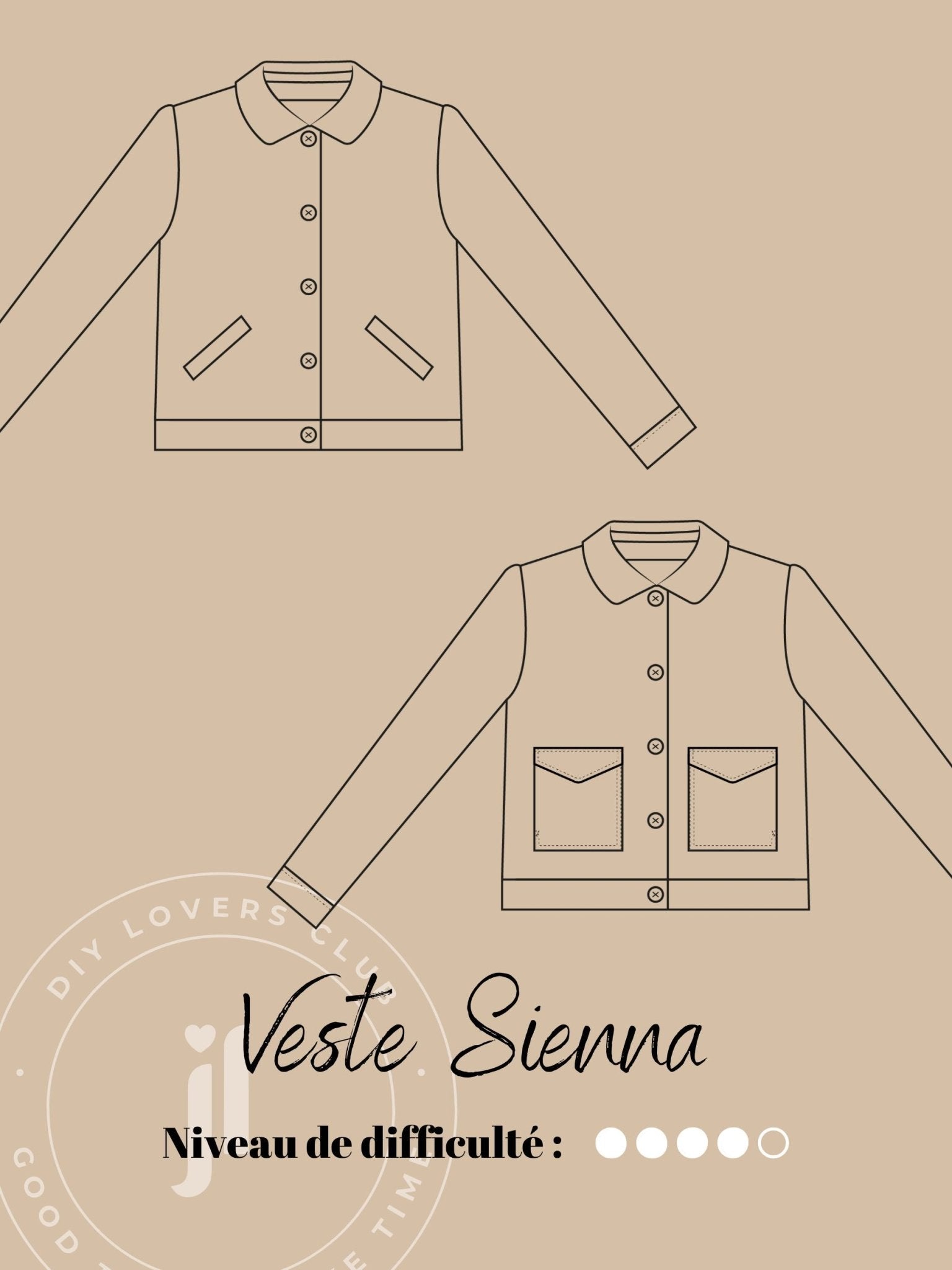 Joli Kit Couture - Veste Sienna velours vert olive - Joli Lab
