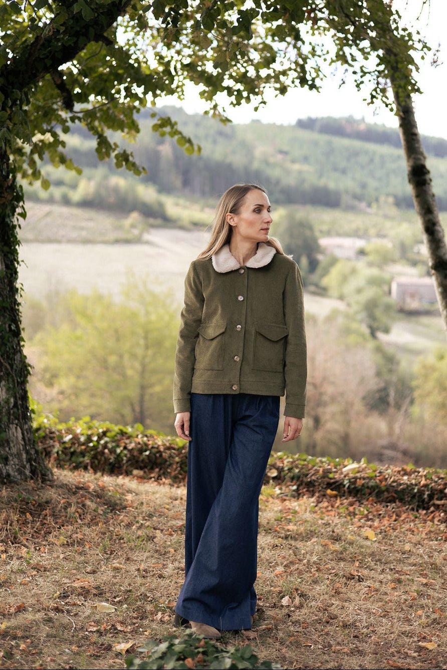 Joli Kit Couture - Veste Sienna velours vert olive - Joli Lab