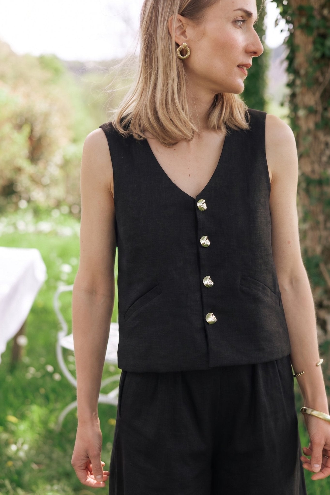 Joli Kit Couture - Veston Violette lin noir - Joli Lab