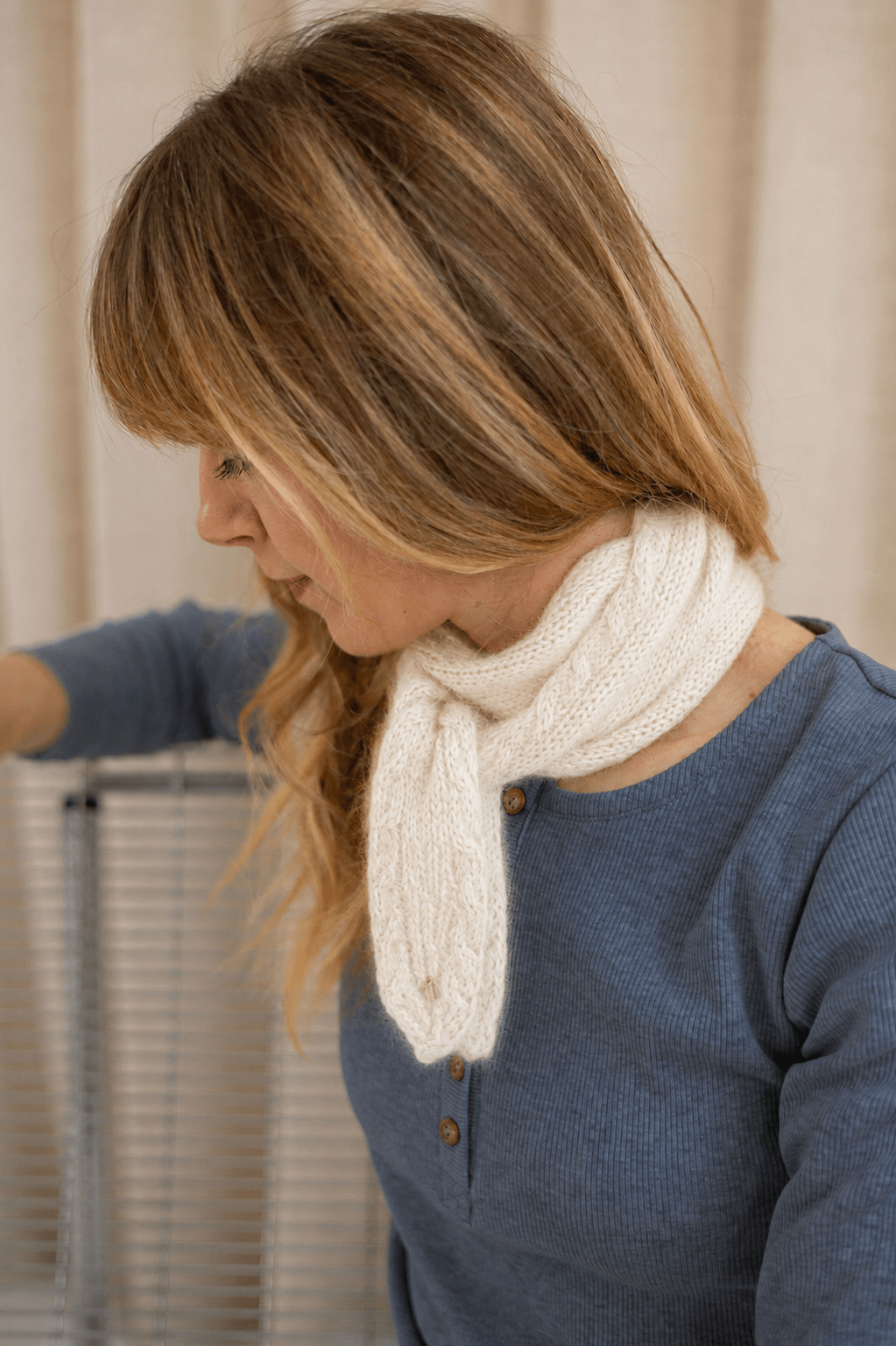 Joli Kit Tricot - Écharpe Léonie écrue - Joli Lab
