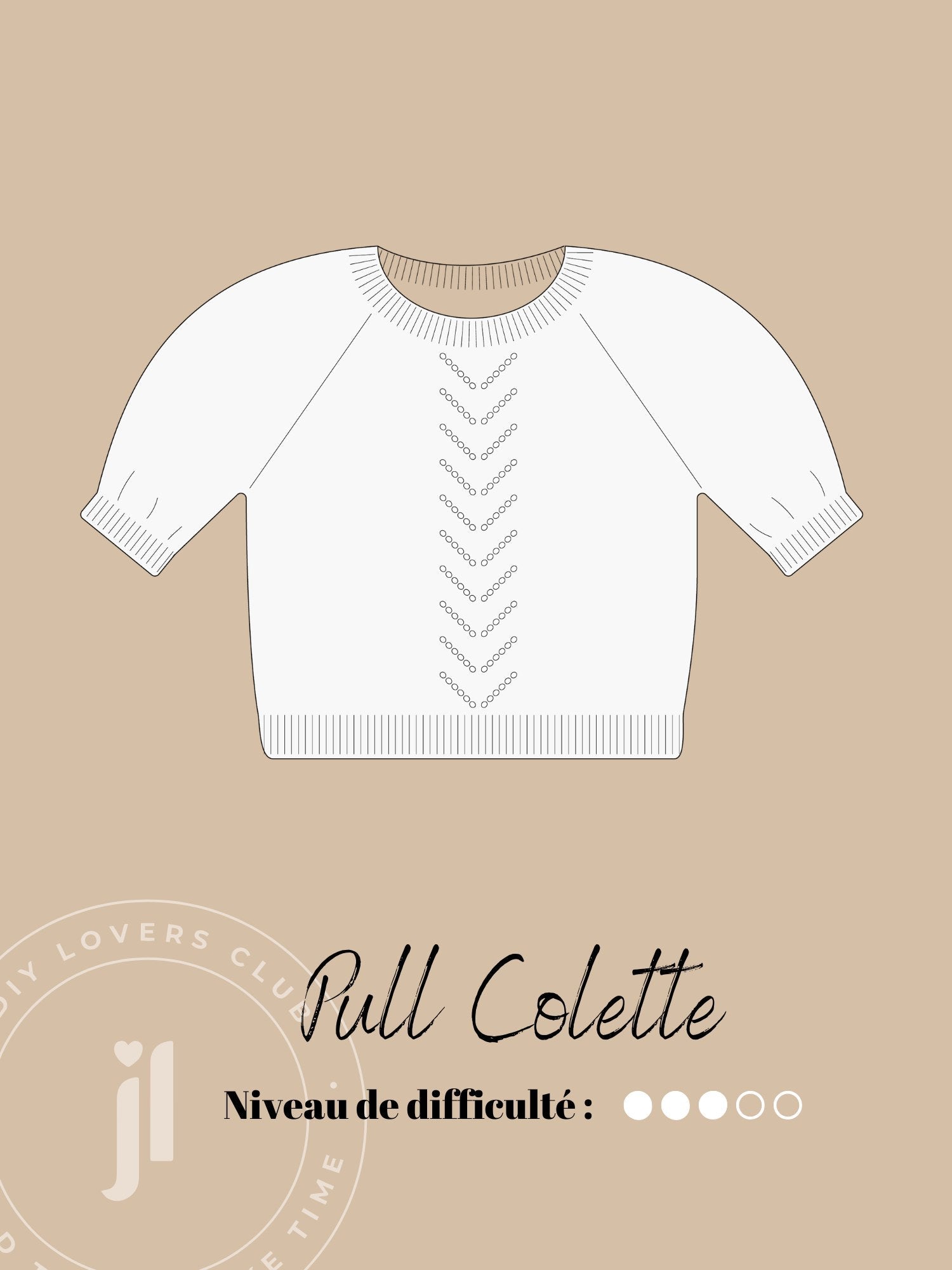 Joli Kit Tricot - Pull Colette bleu vintage - Joli Lab