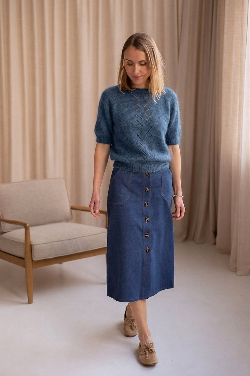 Joli Kit Tricot - Pull Colette bleu vintage - Joli Lab