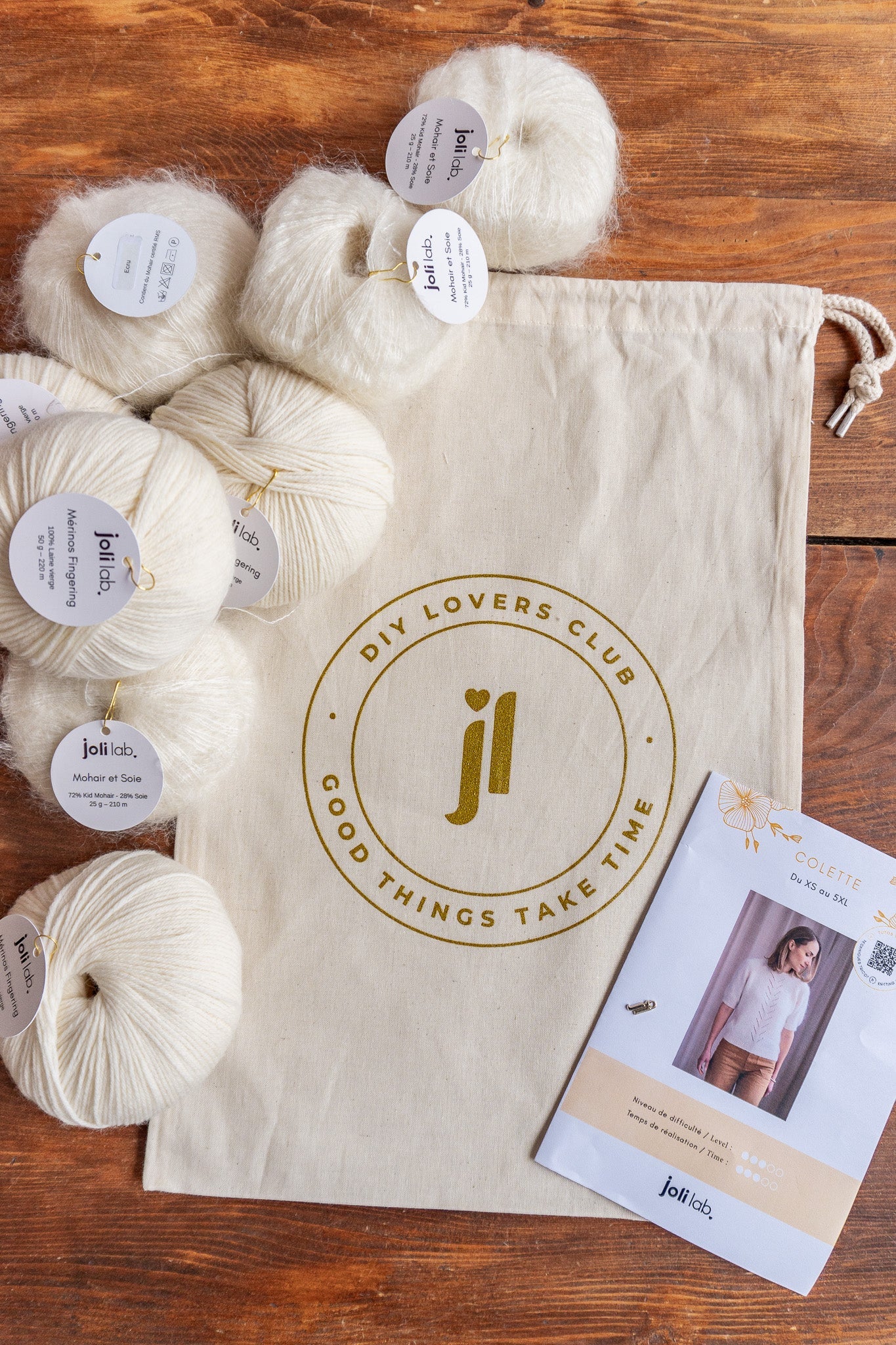 Joli Kit Tricot - Pull Colette écru - Joli Lab