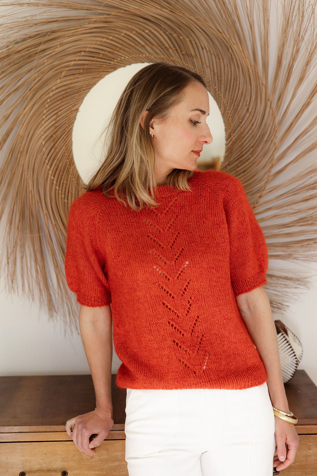 Joli Kit Tricot - Pull Colette rouge orangé - Joli Lab