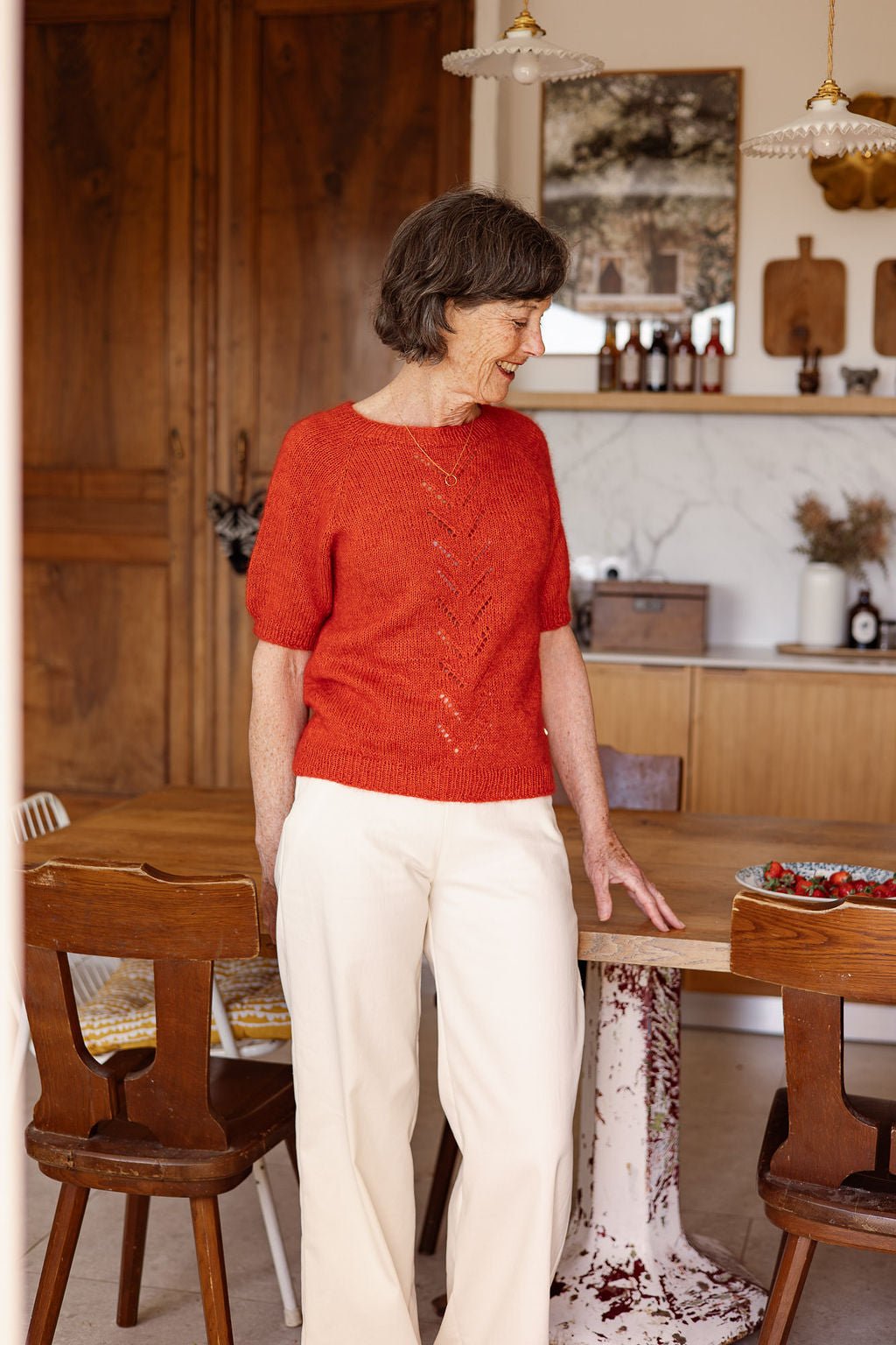 Joli Kit Tricot - Pull Colette rouge orangé - Joli Lab