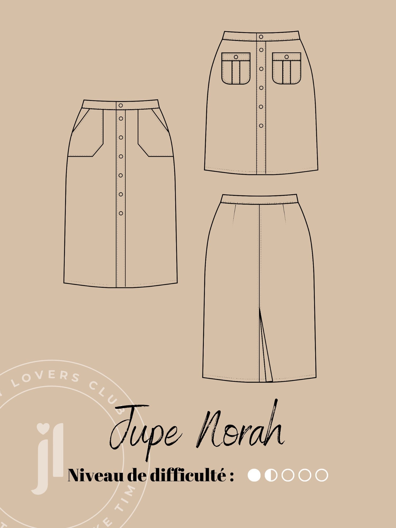Jupe Norah - Patron Couture PDF - Joli Lab