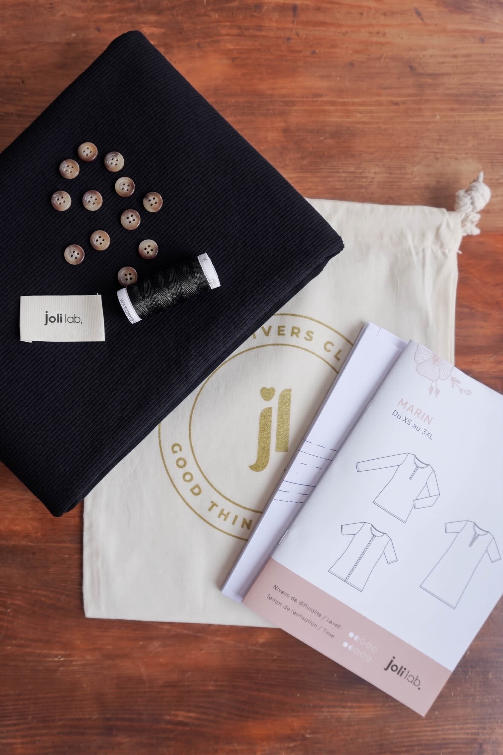 T-shirt ou gilet Marin kit couture Joli Lab