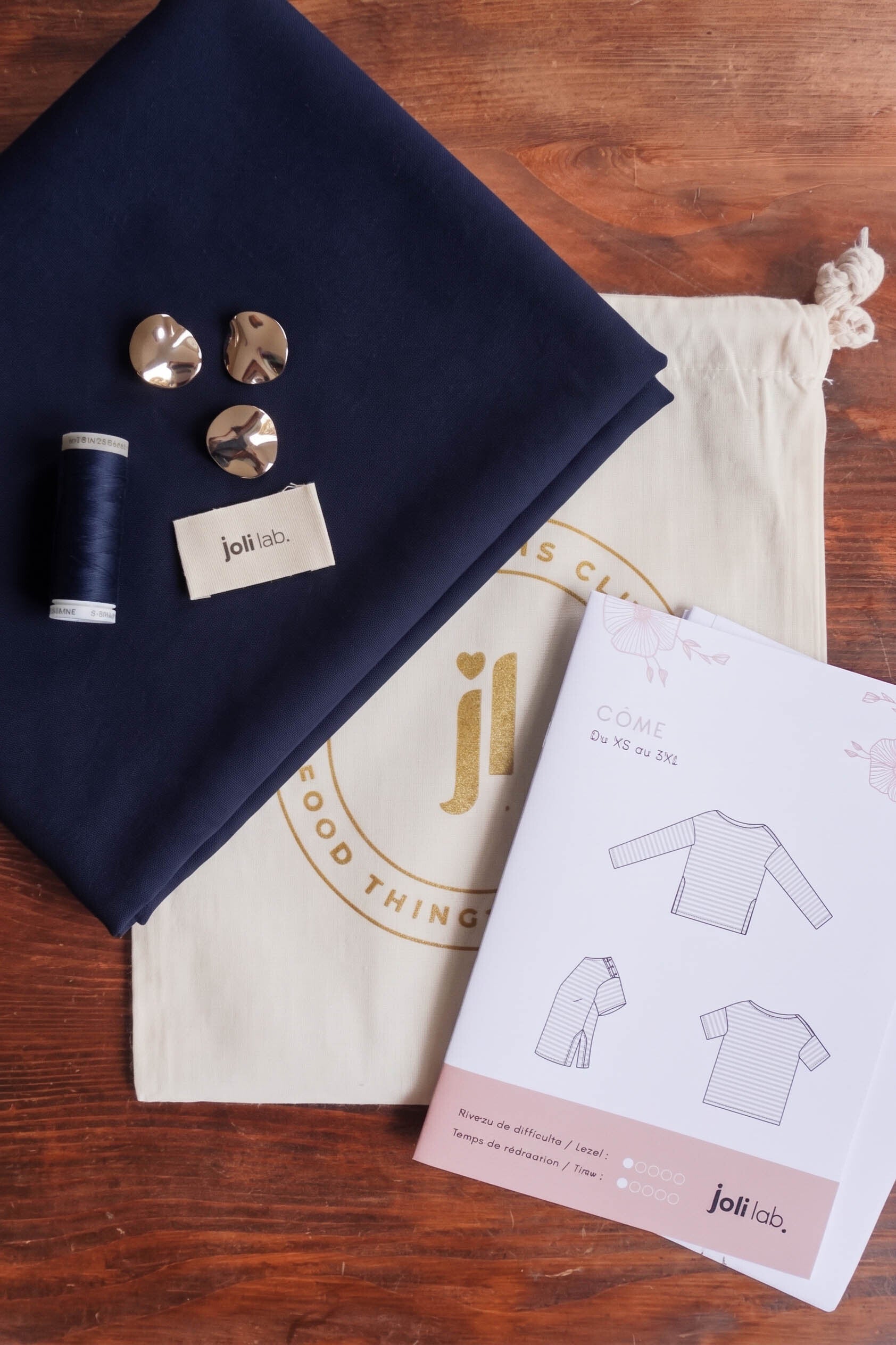 T-shirt Côme kit de couture Joli Lab