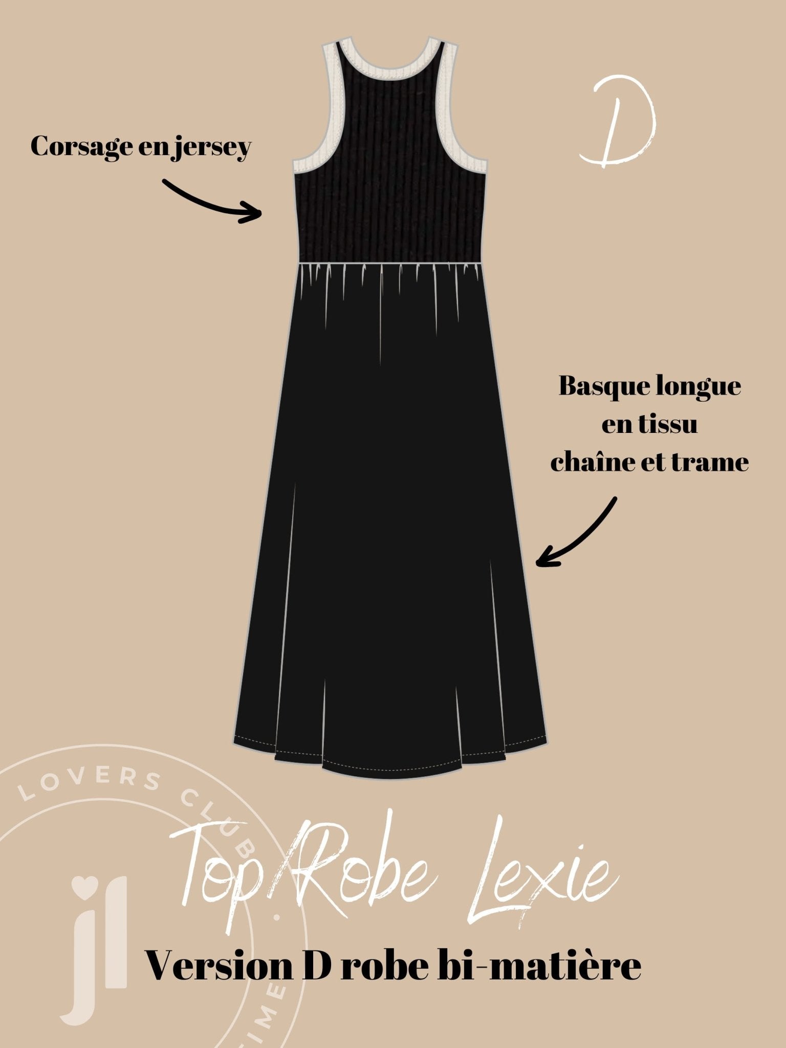 Top/Robe Lexie - Patron Couture PDF - Joli Lab