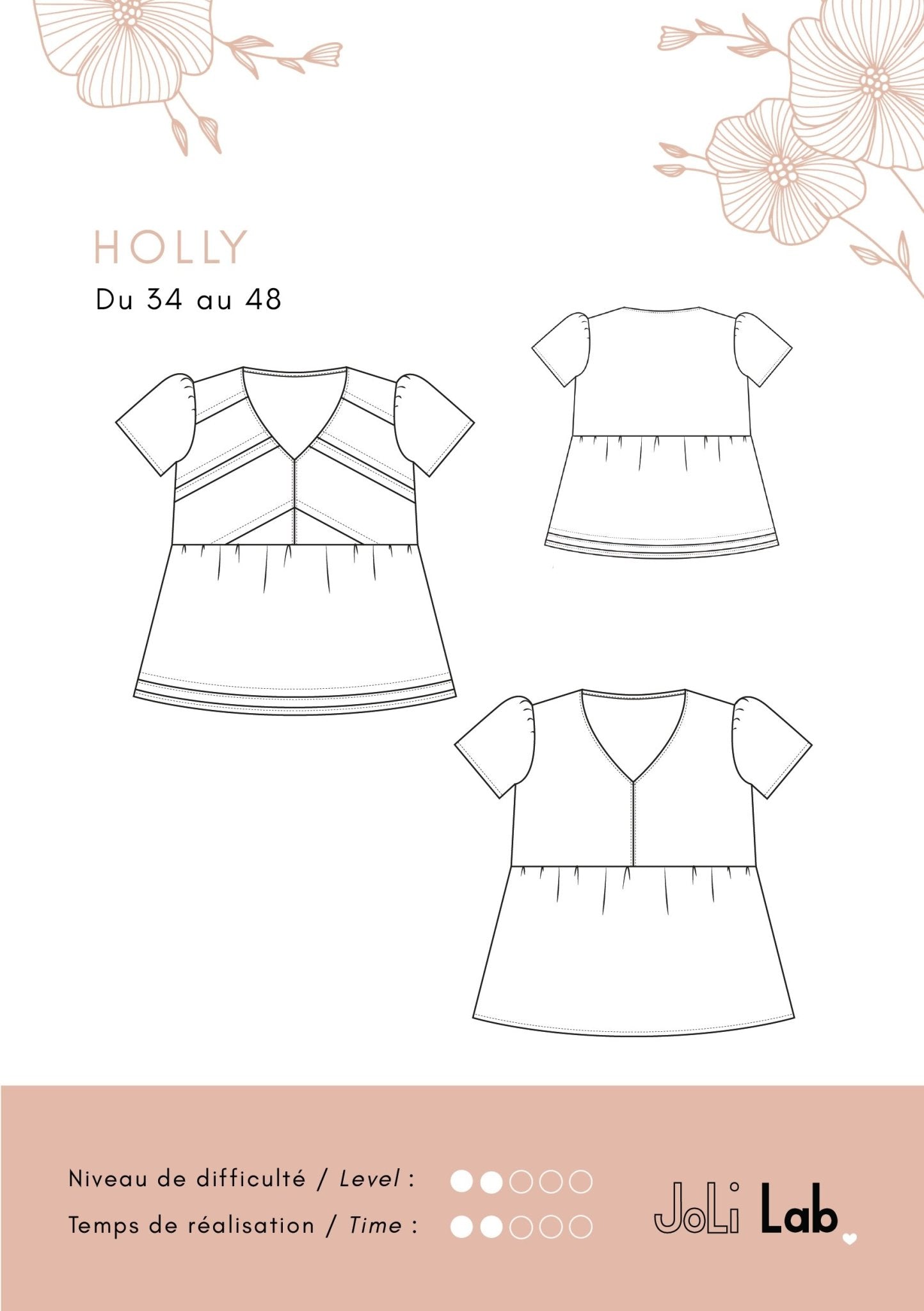 Blouse Holly - Patron PDF ou pochette - Joli Lab