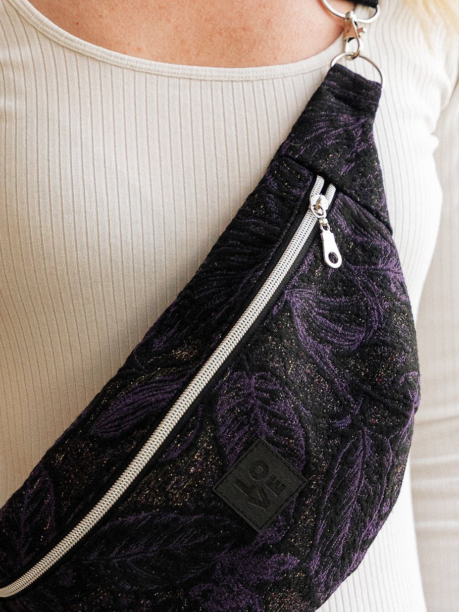 Joli Kit Couture - Banane Yoko jacquard noir/violet - Joli Lab