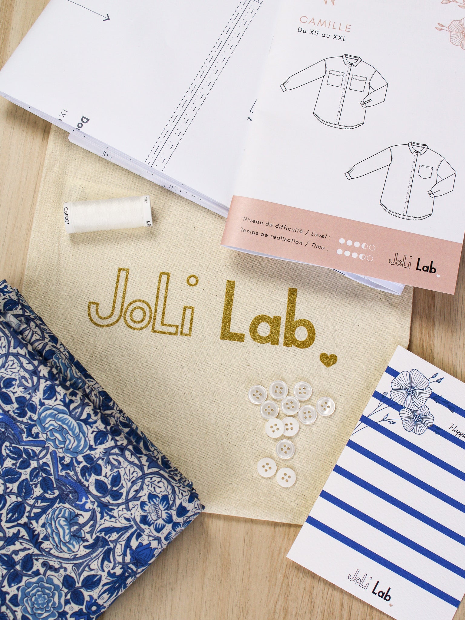 Joli Kit Couture - Chemise Camille imprimée - Joli Lab