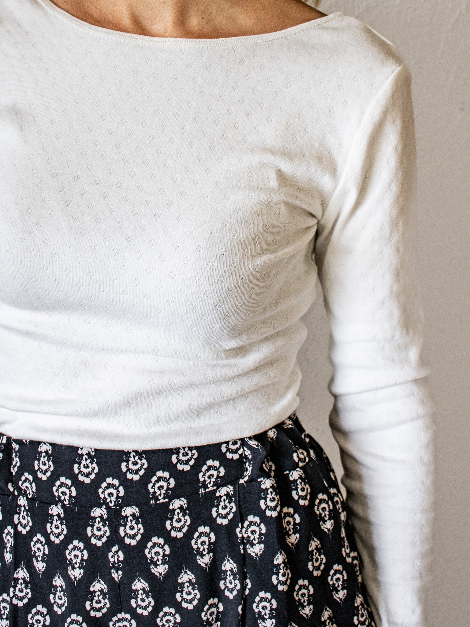 Joli Kit Couture DUO - t-shirt Rachel ajouré (écru + noir) - Joli Lab