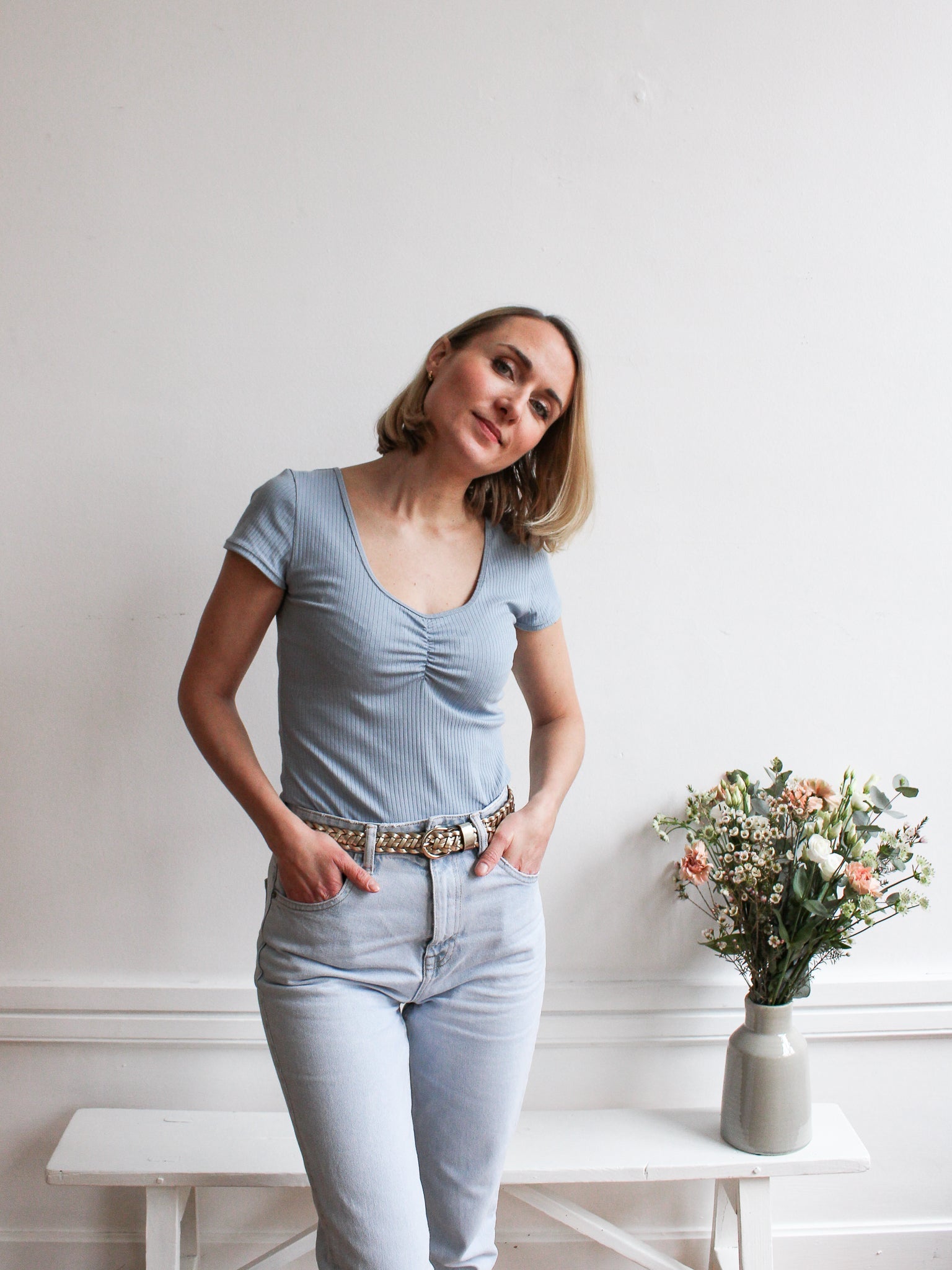 Joli Kit Couture DUO - t-shirt Rachel (marine + bleu grisé) - Joli Lab