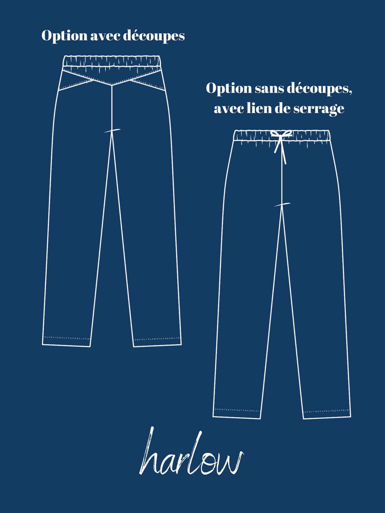 Joli Kit Couture - Pantalon Harlow velours marine - Joli Lab