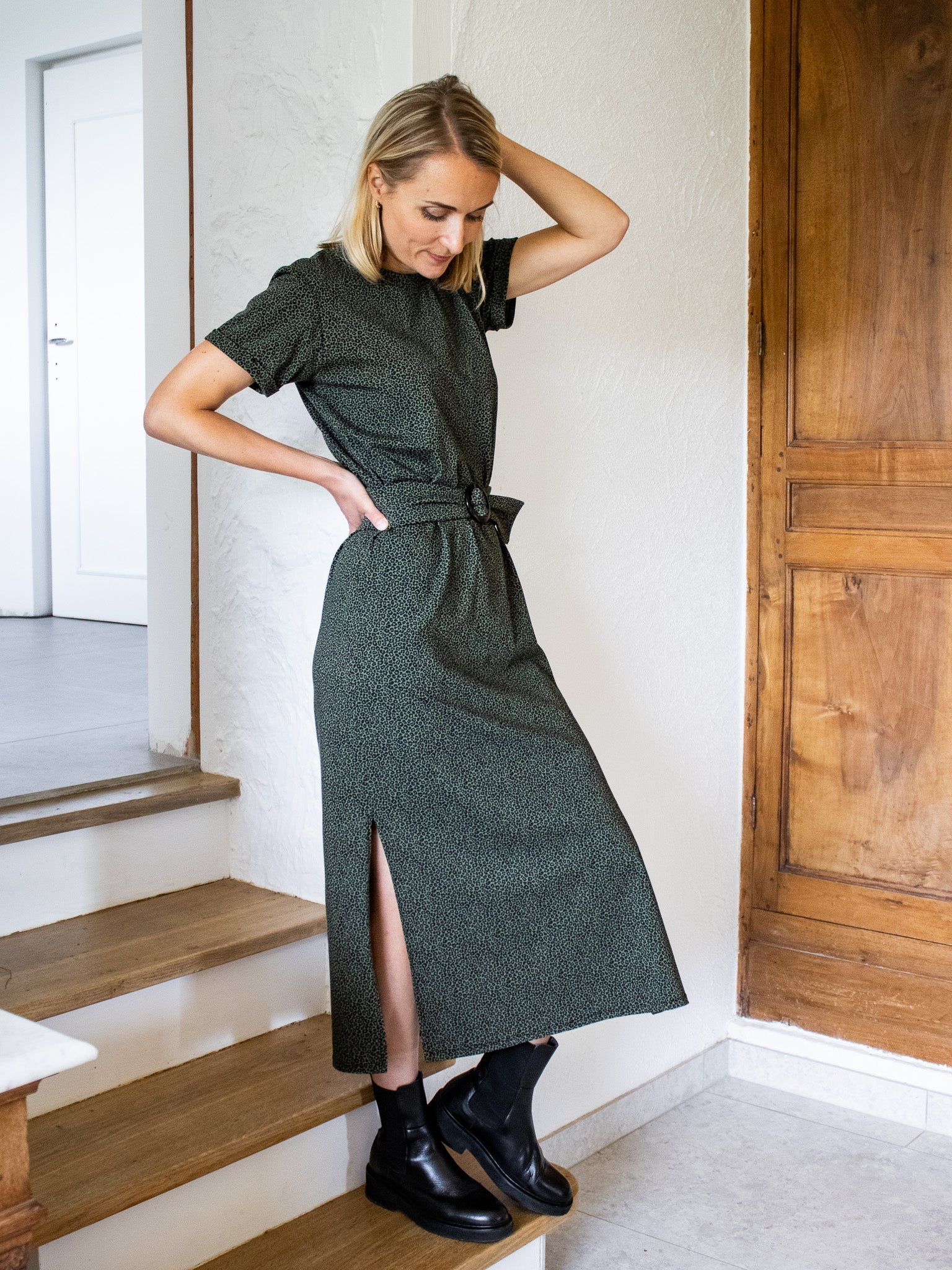 Joli Kit Couture - Robe Michelle léopard kaki - Joli Lab