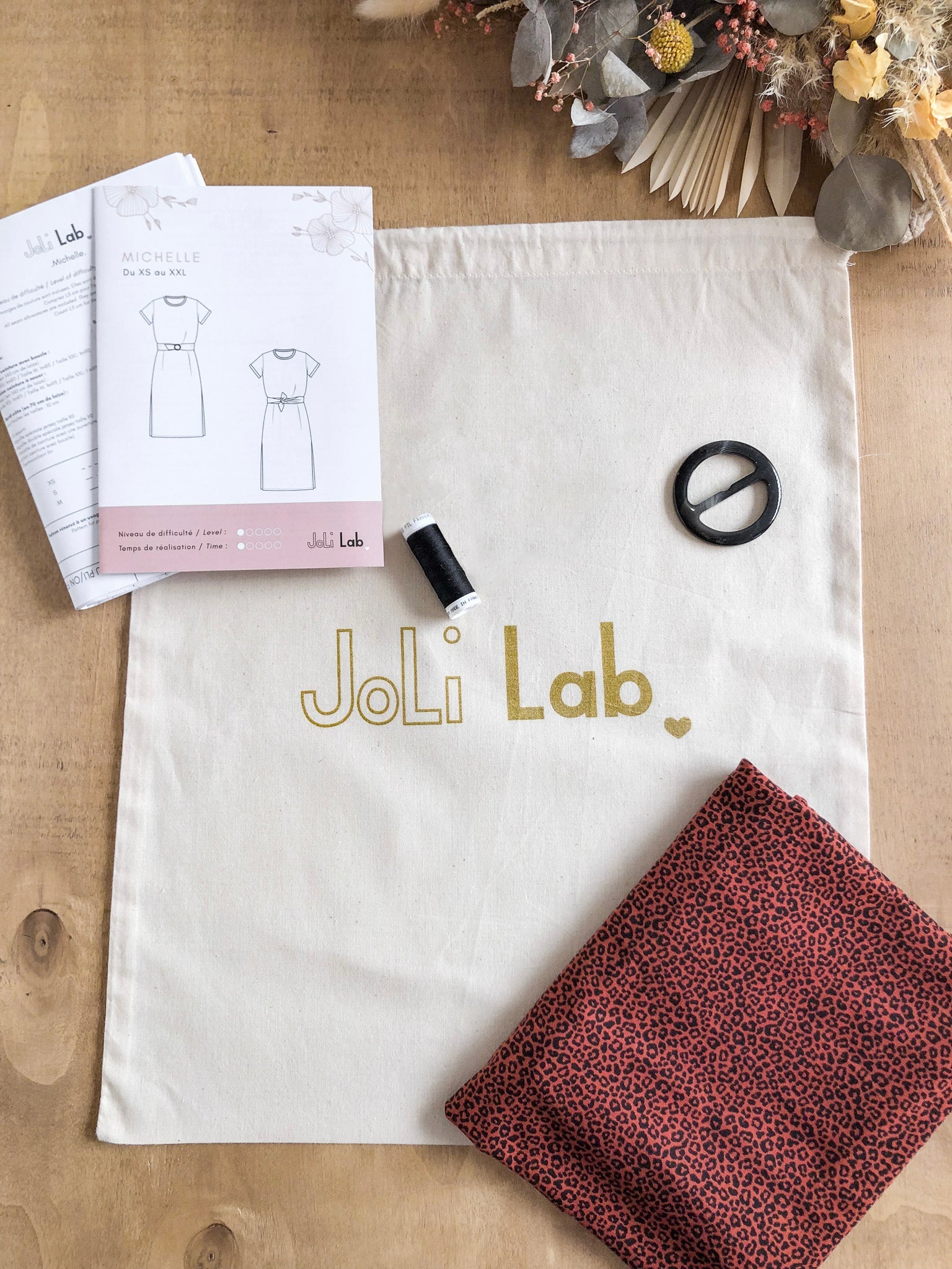 Joli Kit Couture - Robe Michelle léopard terra - Joli Lab